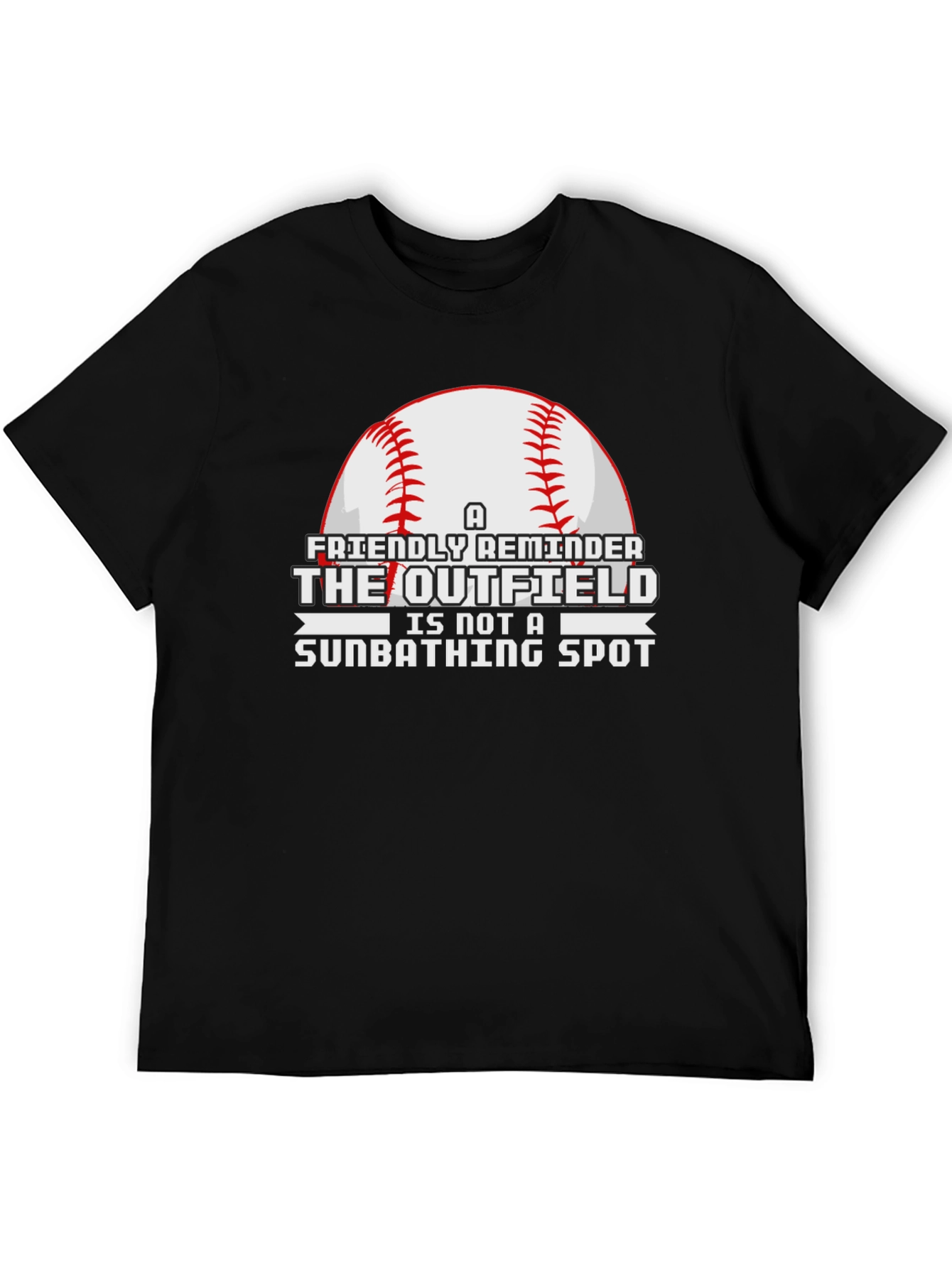 Outfield Sunbathing Baseball T-Shirt - 5