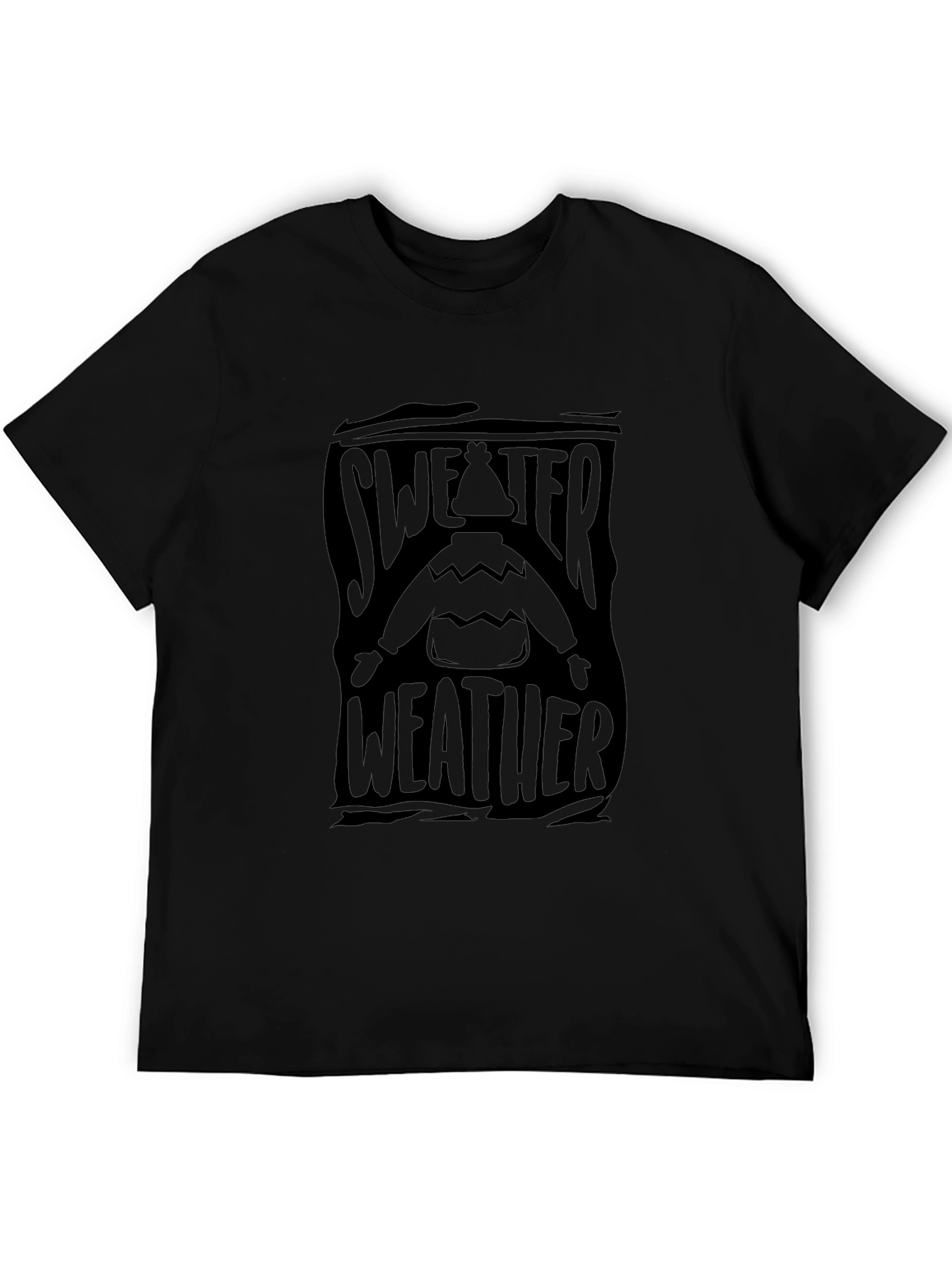Black Sweater Weather T-Shirt - Black Graphic Tee view 5