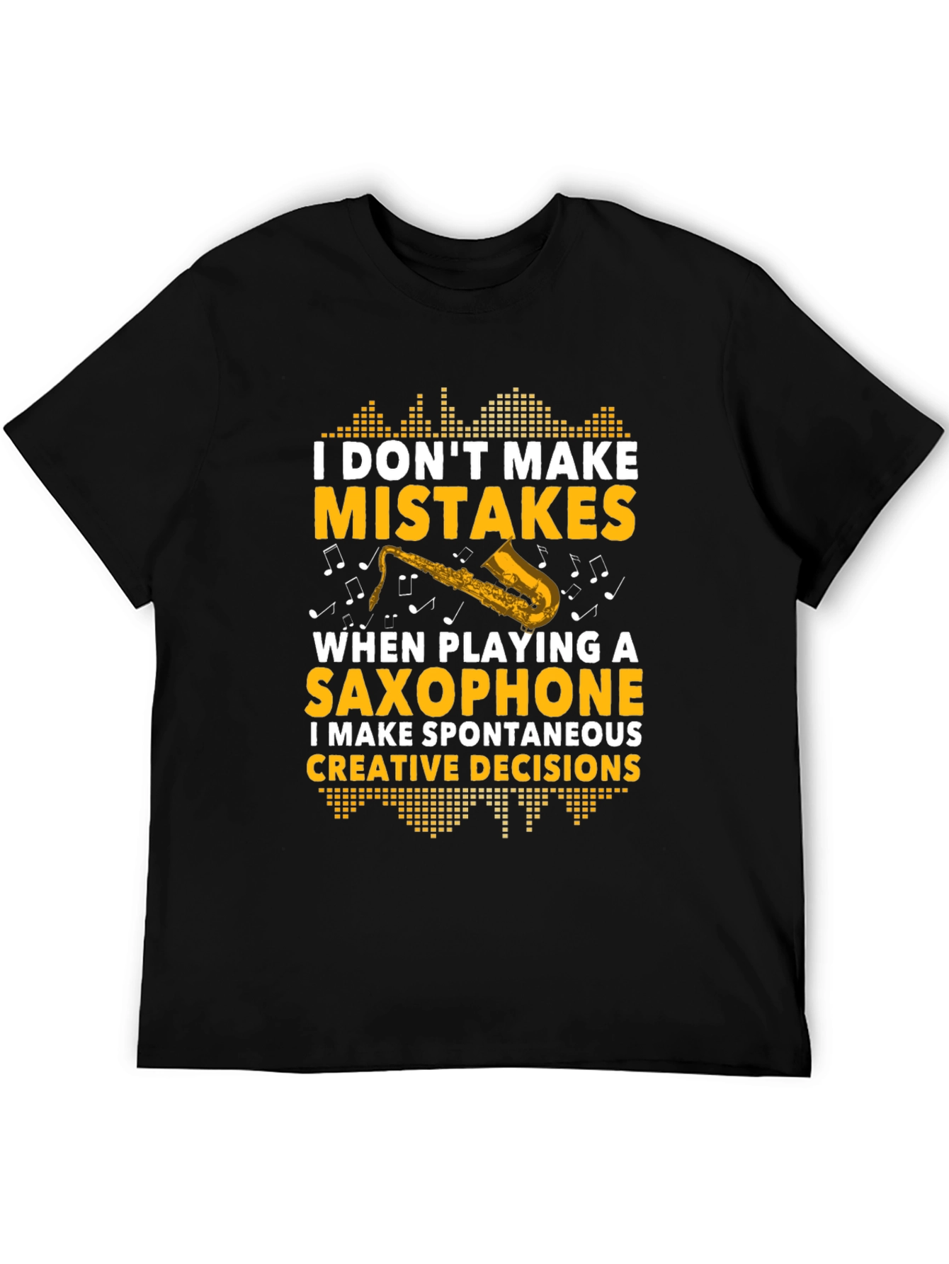 Black Saxophone Player's Creative Decision T-Shirt view 5