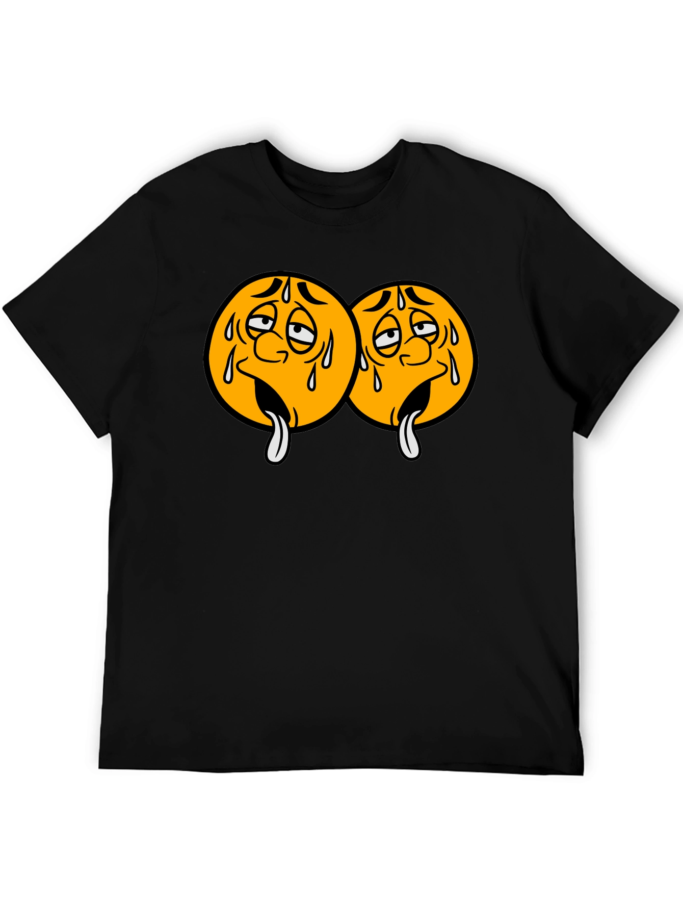 Black Emoji Faces Graphic T-Shirt view 5