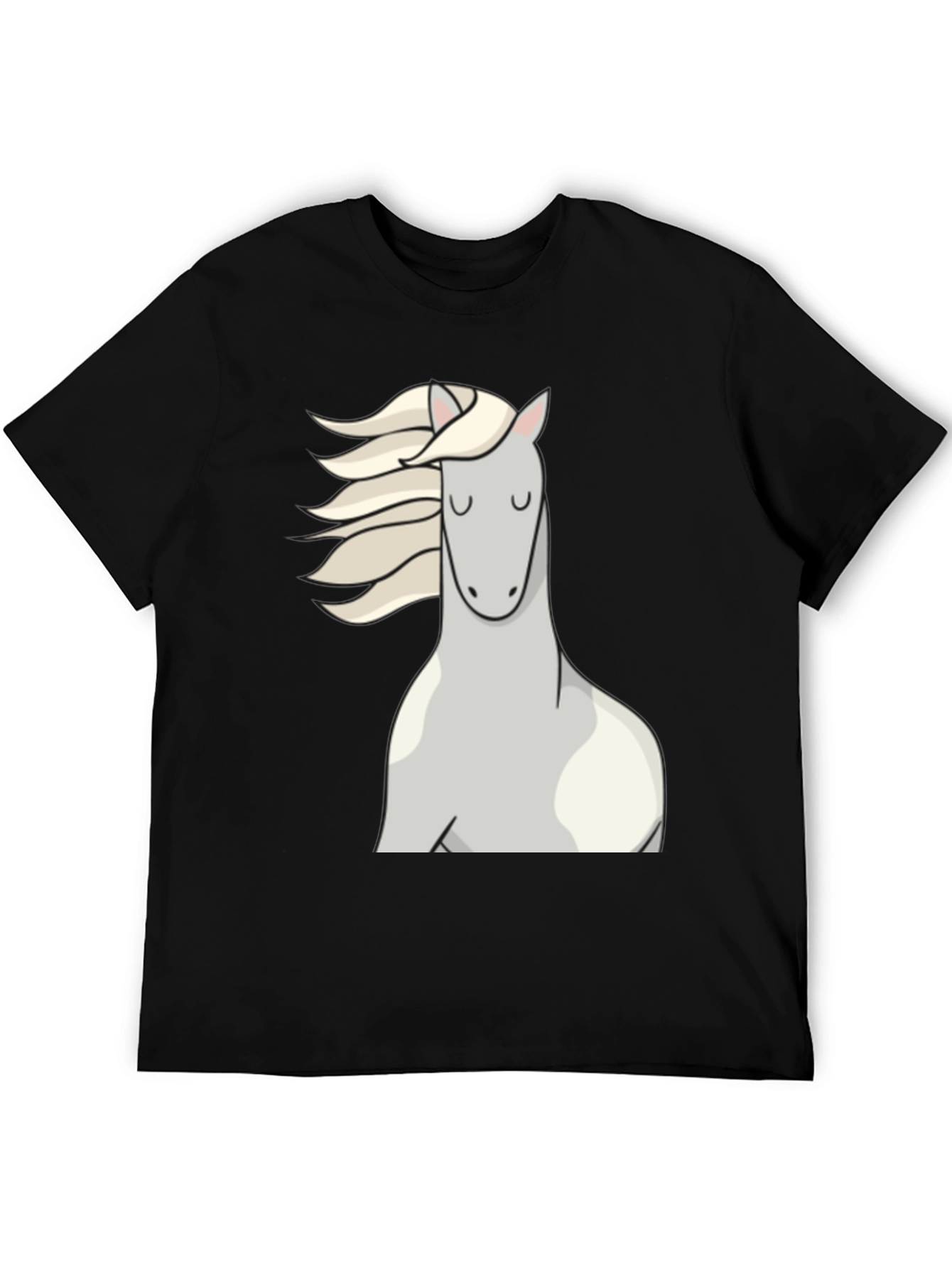 Black Horse Graphic Black T-Shirt view 5