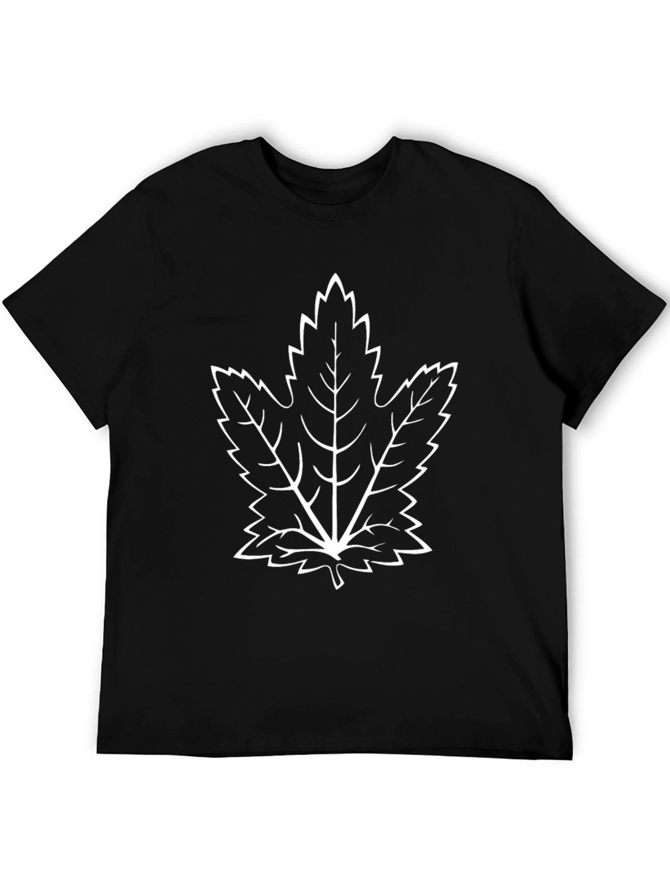 Leaf Graphic Black T-Shirt - 5