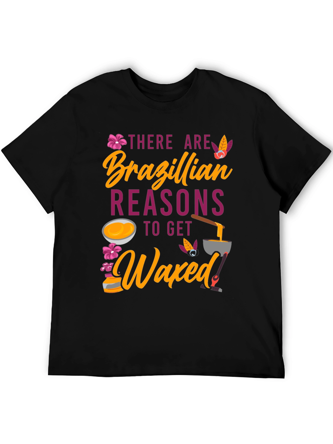 Black Brazilian Waxed T-Shirt Funny Spa Day Tee view 5