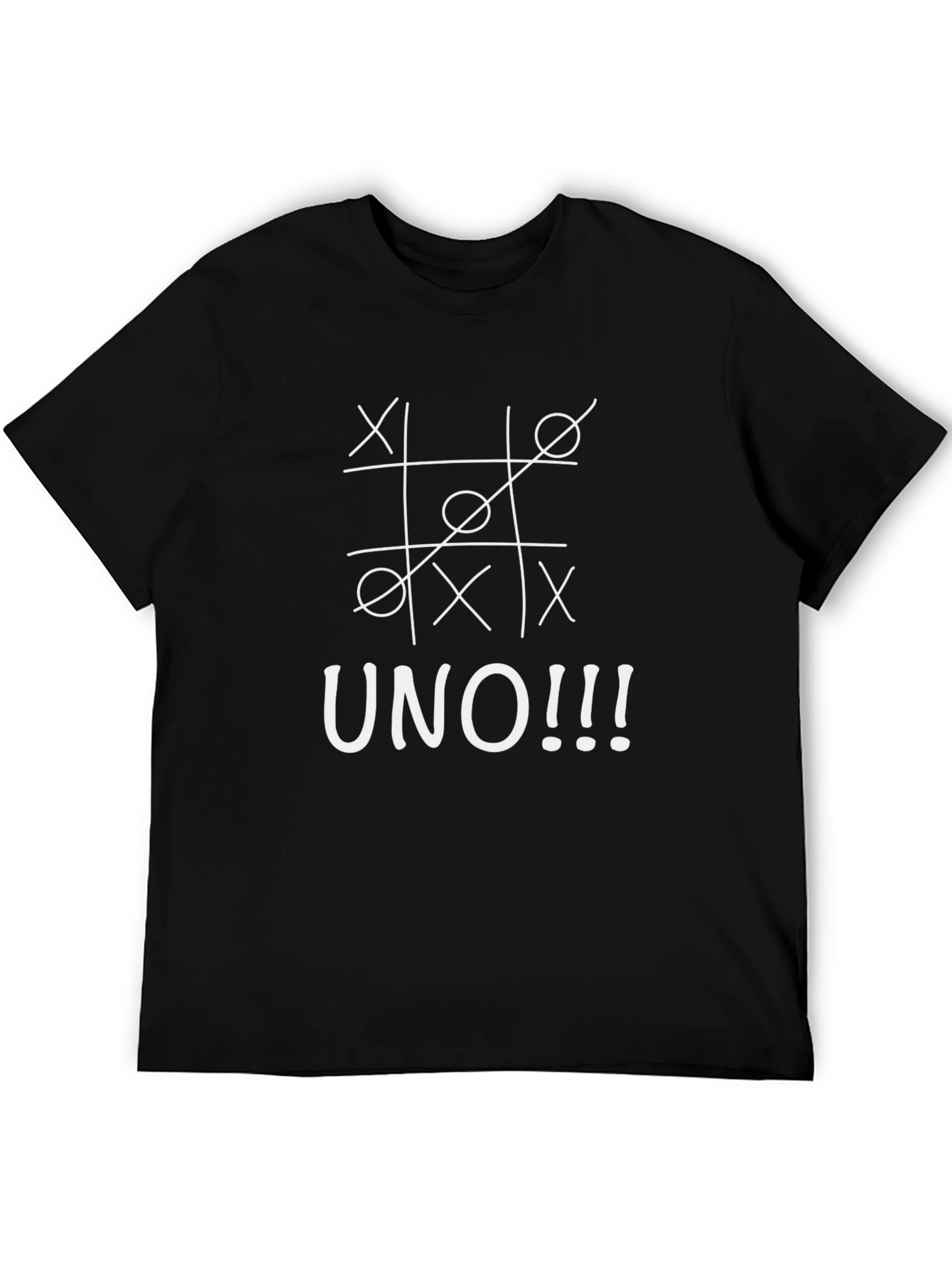 Black Tic-Tac-Toe Uno! T-Shirt Fun view 5