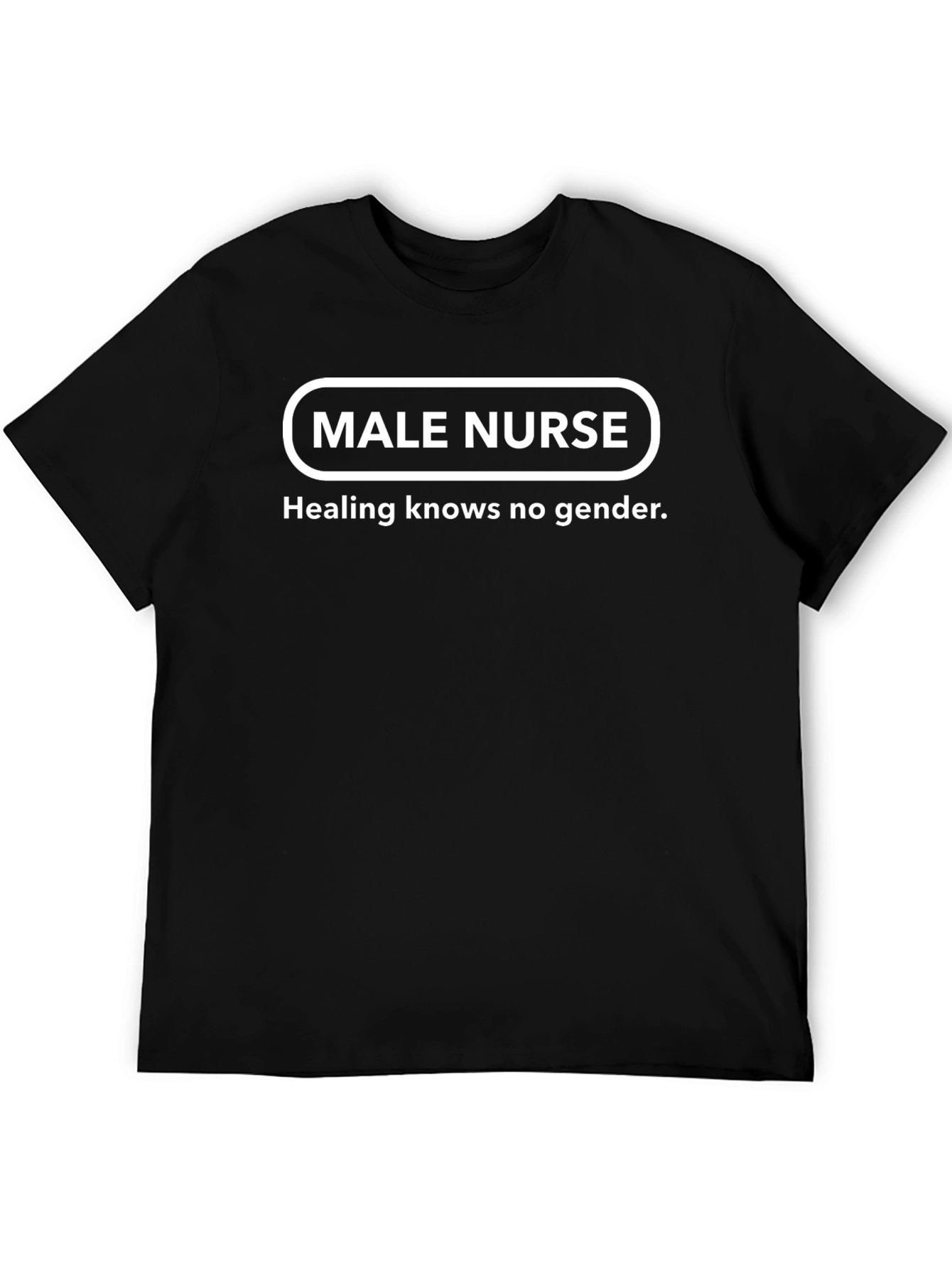 Black Male Nurse Healing Knows No Gender Tee view 5