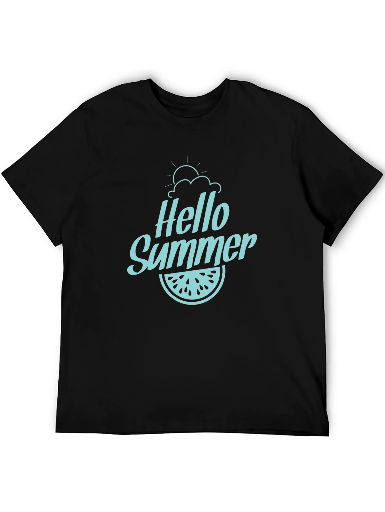 Hello Summer Black T-Shirt - 5