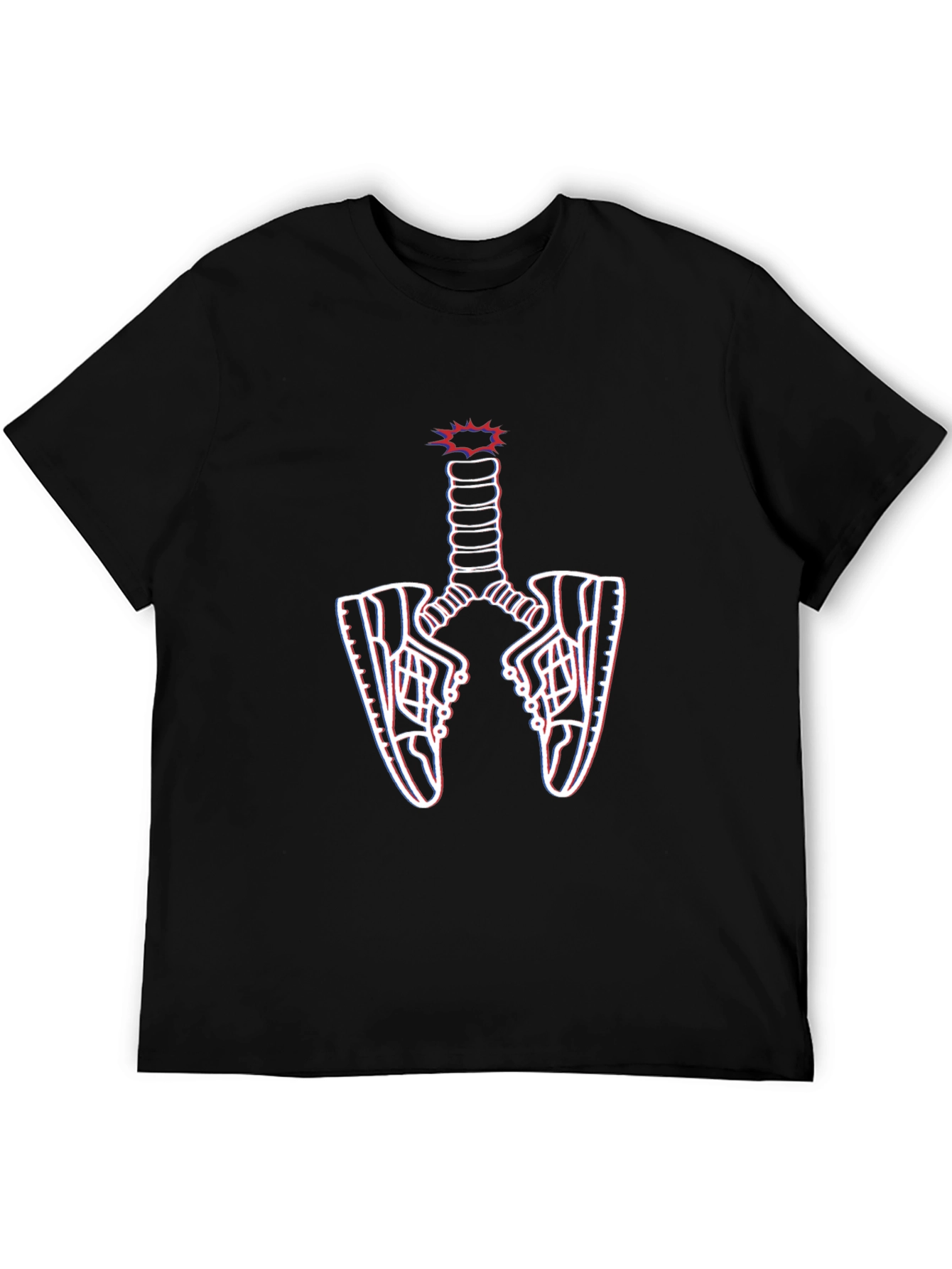 Sneaker Lung Graphic Tee - Black Cotton Blend - 5