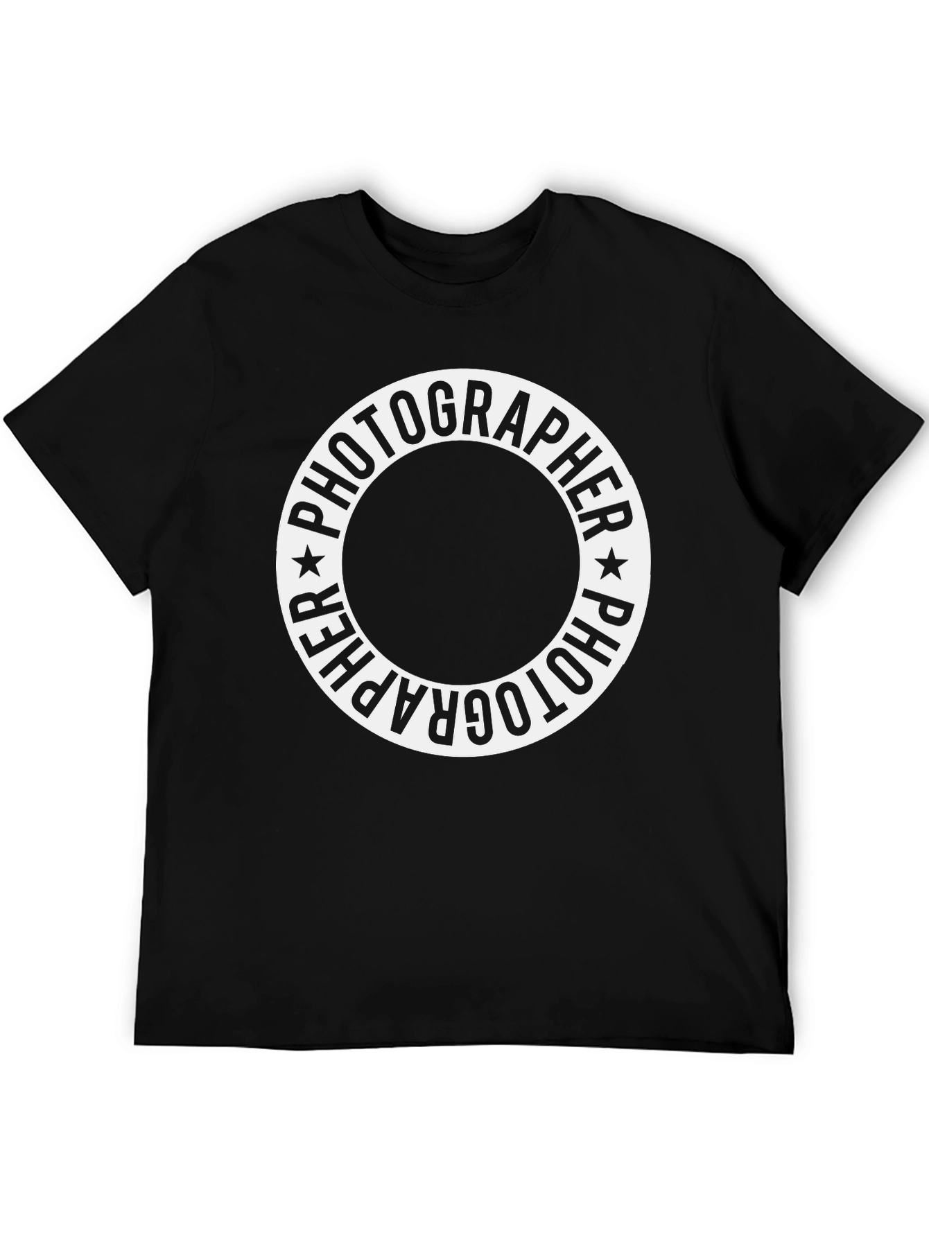 Black Photographer Circle Graphic T-Shirt view 5