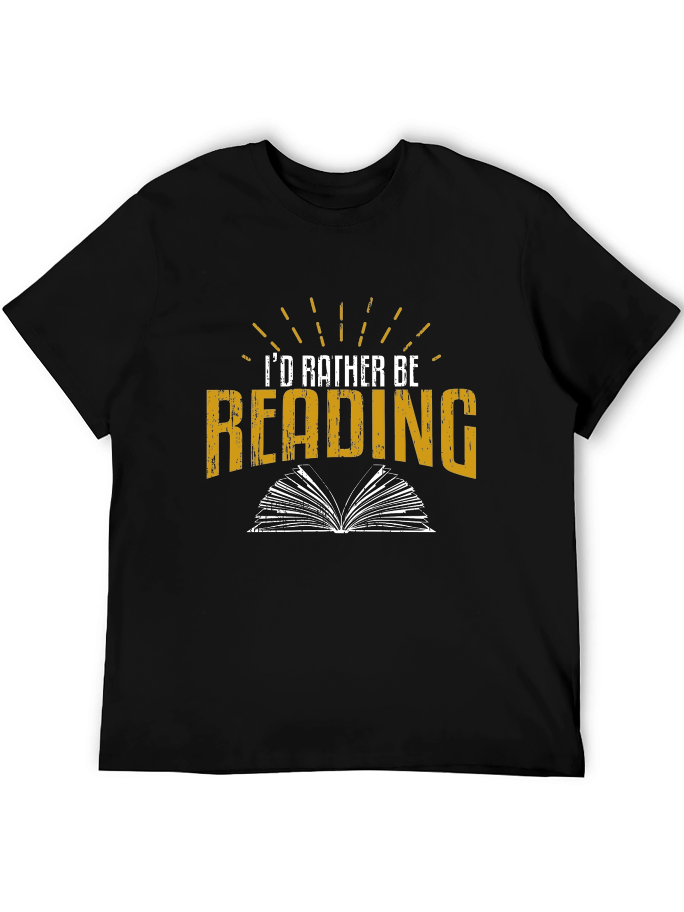 Black I'd Rather Be Reading T-Shirt view 5