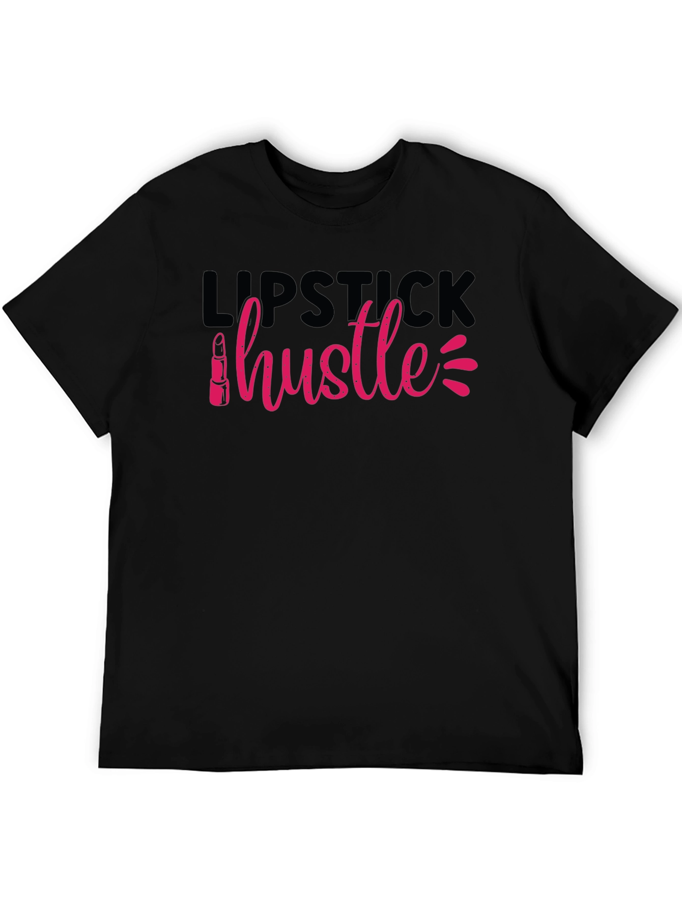 Black Lipstick Hustle Graphic Tee - Unisex Cotton T-Shirt view 5