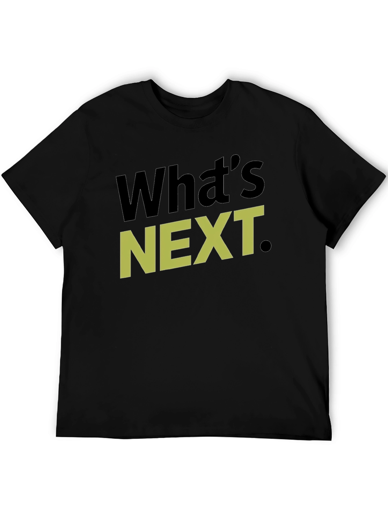 Black What's Next T-Shirt, Graphic Tee, Casual Wear view 5