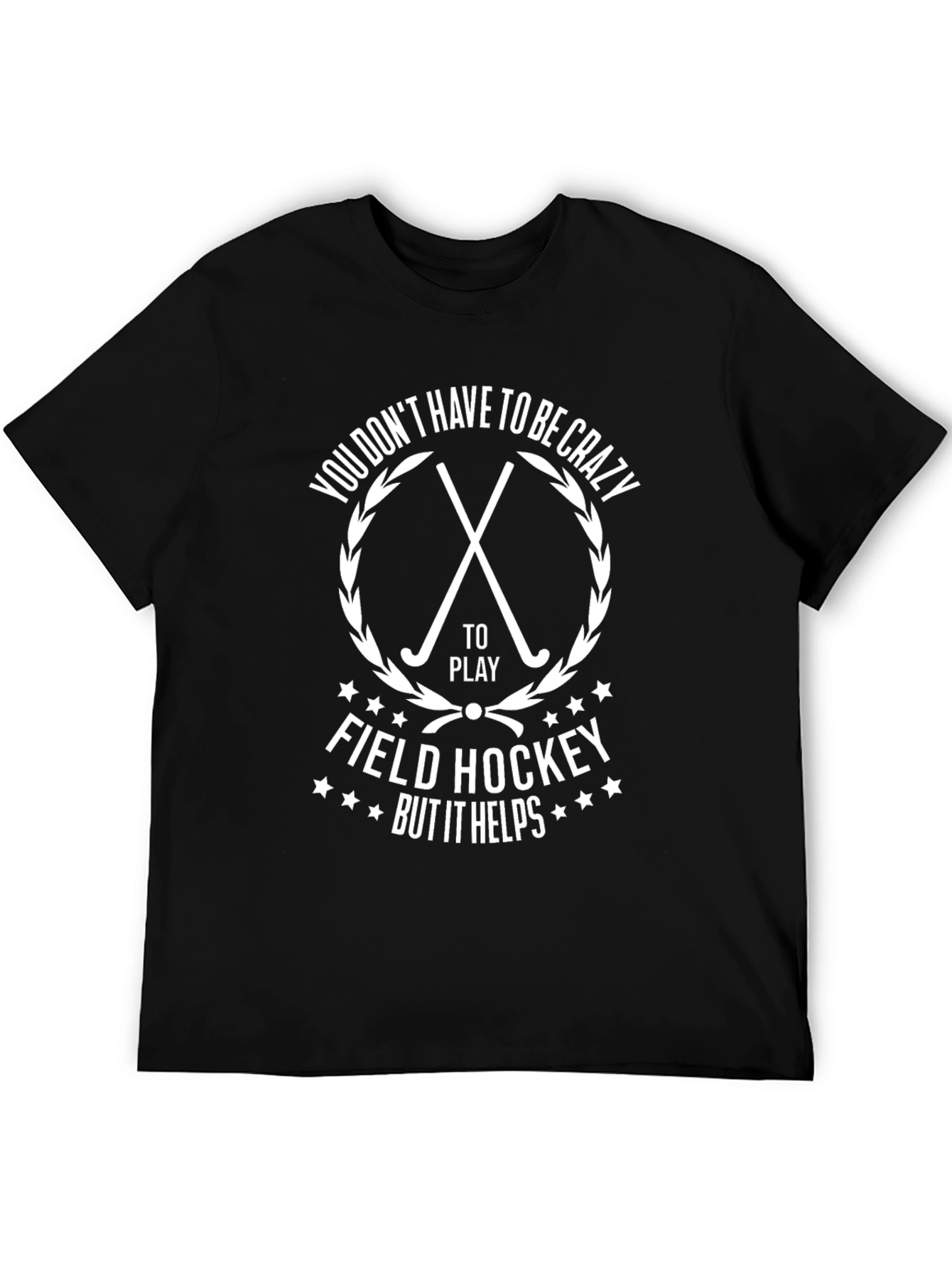Black Crazy Field Hockey Black T-Shirt view 5