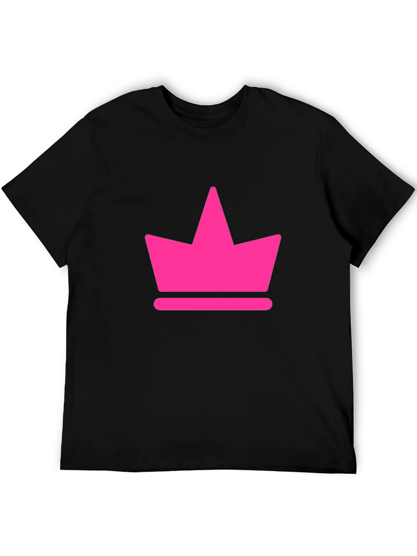 Black Pink Crown Graphic Black T-Shirt view 5