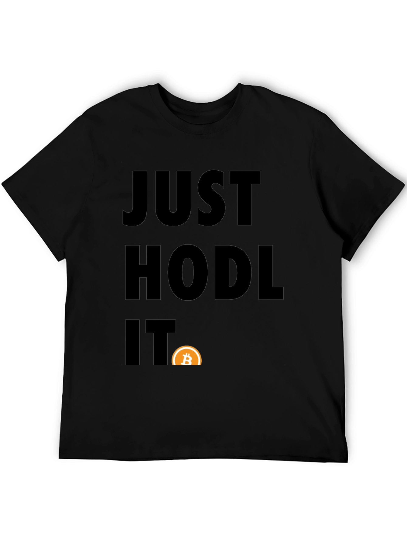 Black Just Hodl It Bitcoin Graphic Tee view 5