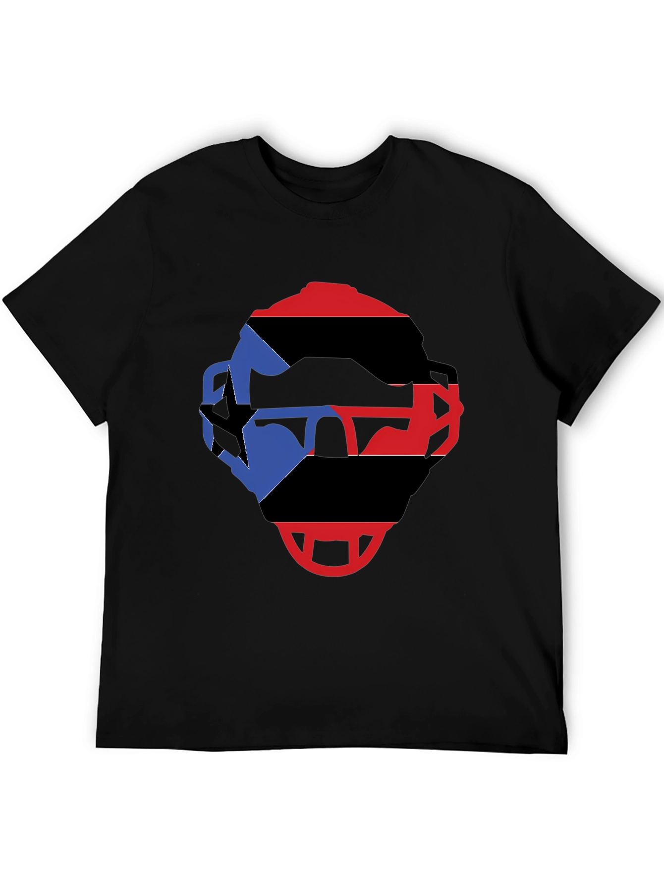 Black Helmet Graphic T-Shirt - Bold Colors view 5