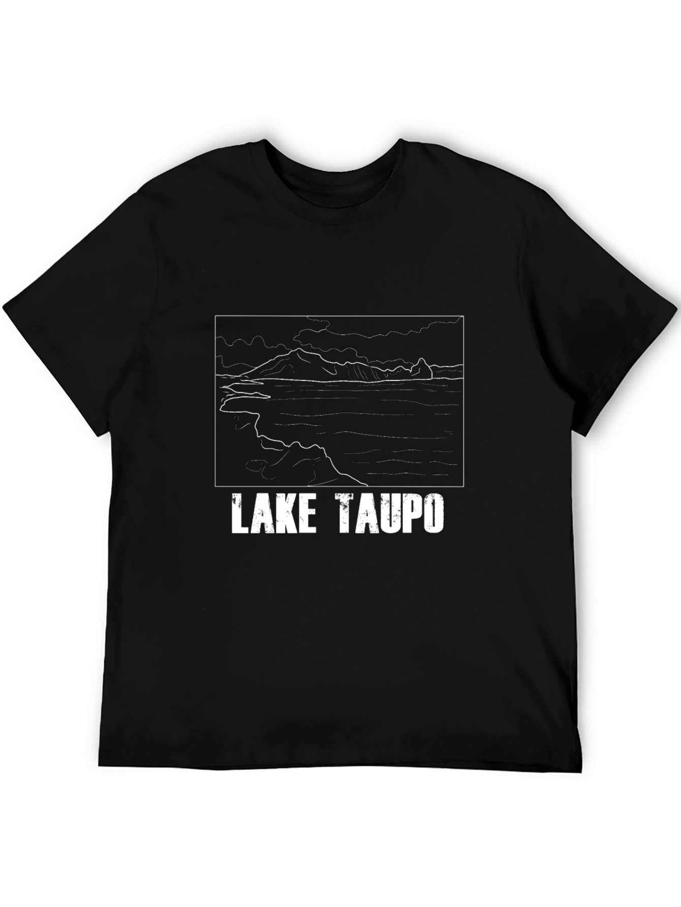 Lake Taupo Graphic T-Shirt - Black - 5
