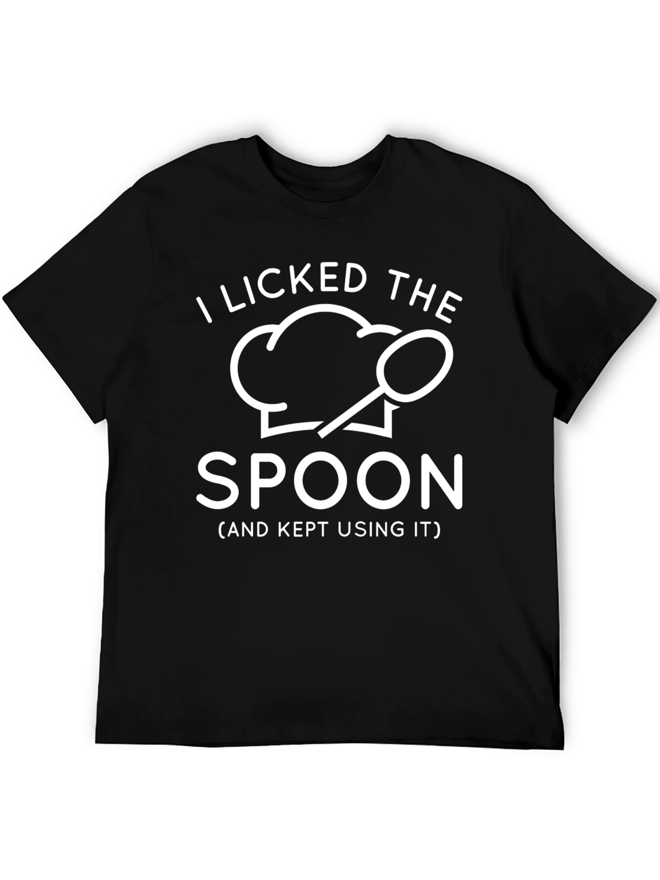 Black I Licked The Spoon T-Shirt - Funny Chef Design view 5