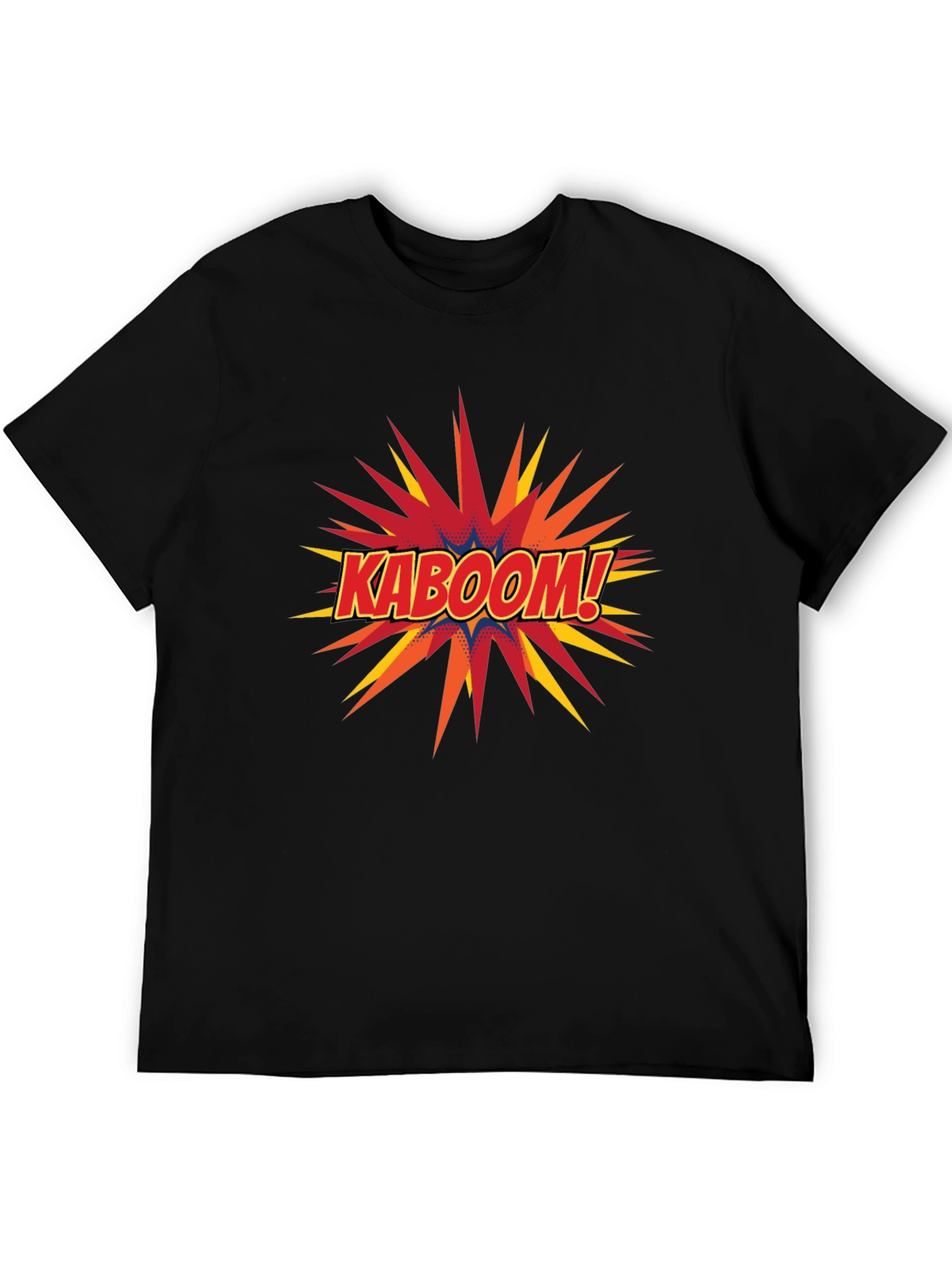 Black Kaboom! Graphic Print T-Shirt - Black view 5