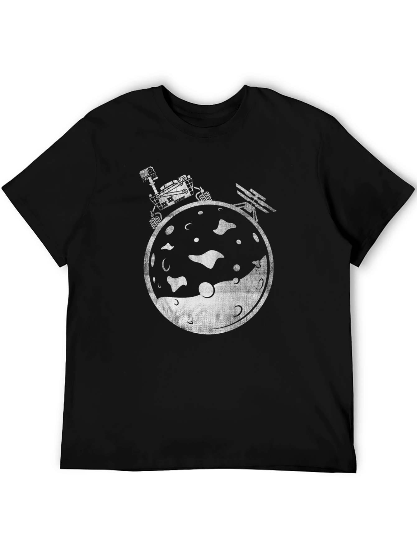 Mars Rover Graphic Tee - Black Cotton T-Shirt - 5