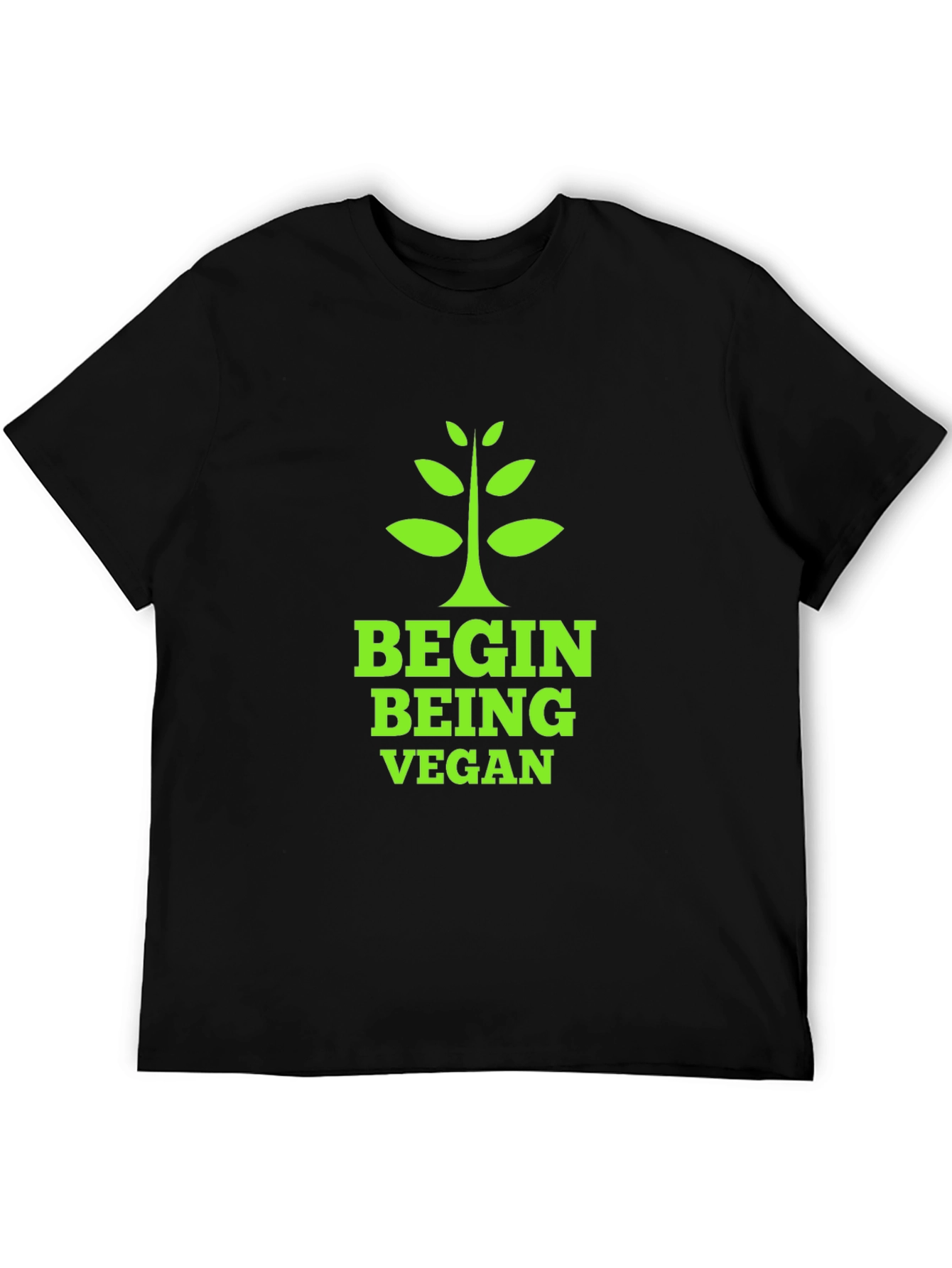 Black Begin Being Vegan T-Shirt view 5