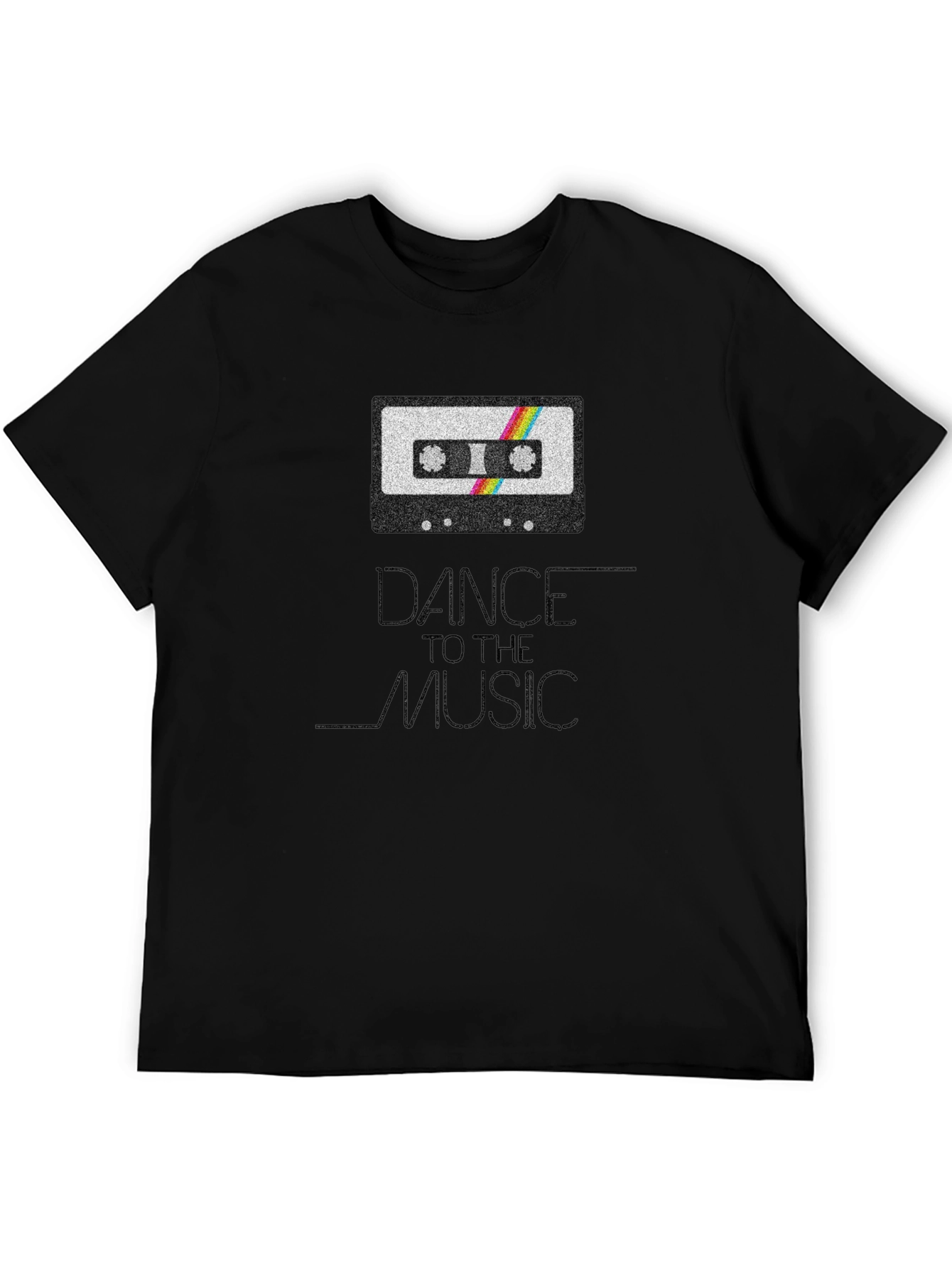 Black Dance To The Music Retro Cassette Tape T-Shirt view 5