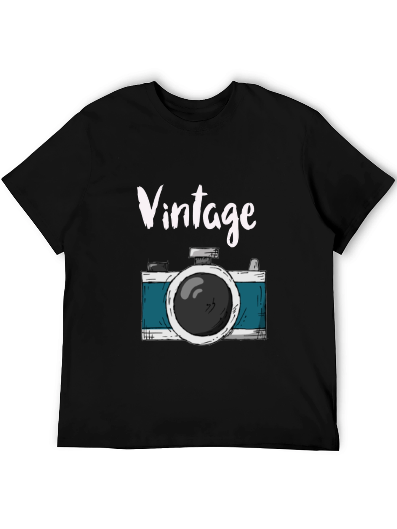 Black Vintage Camera Graphic Tee view 5