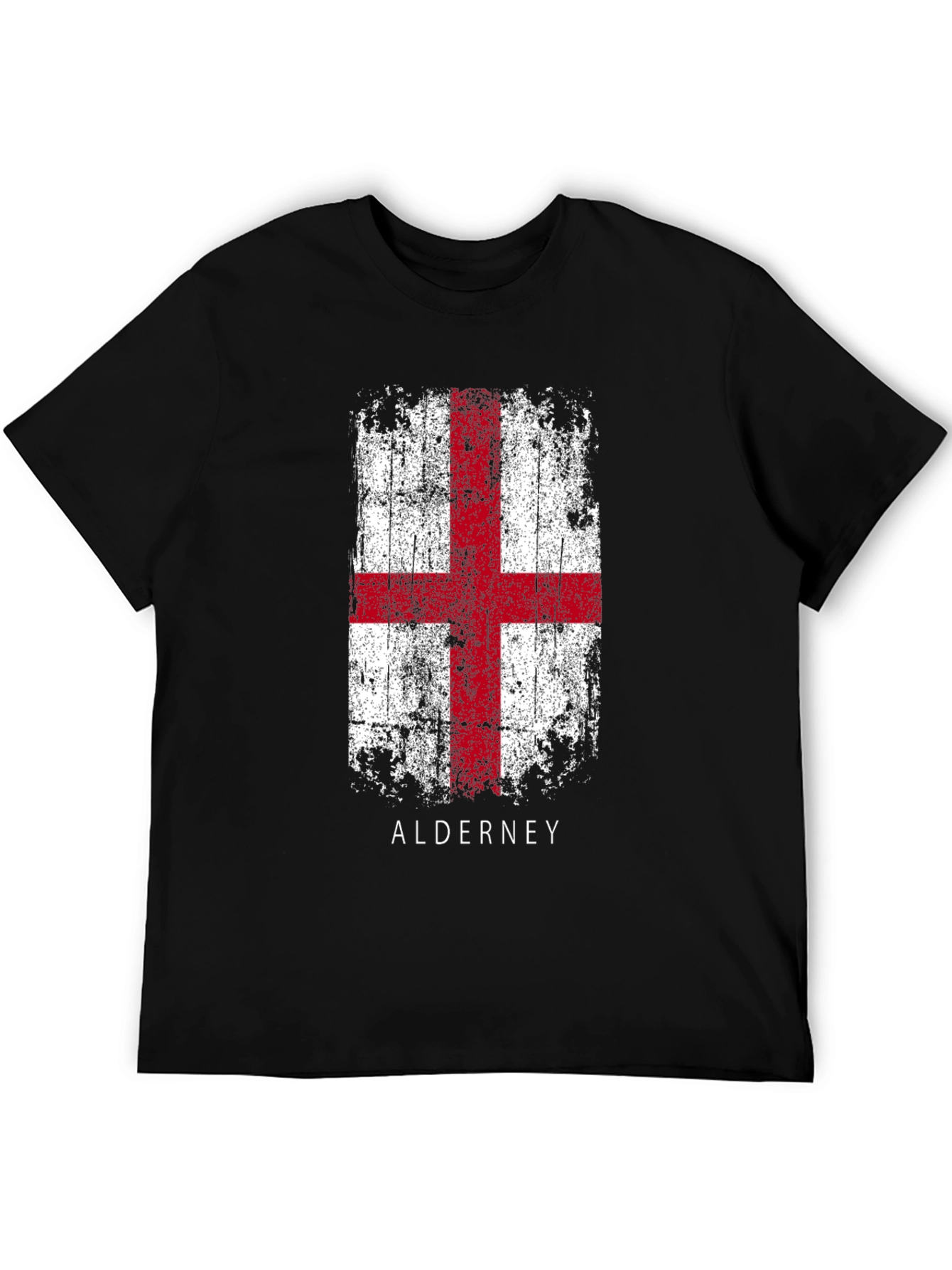 Black Alderney Flag T-Shirt view 5
