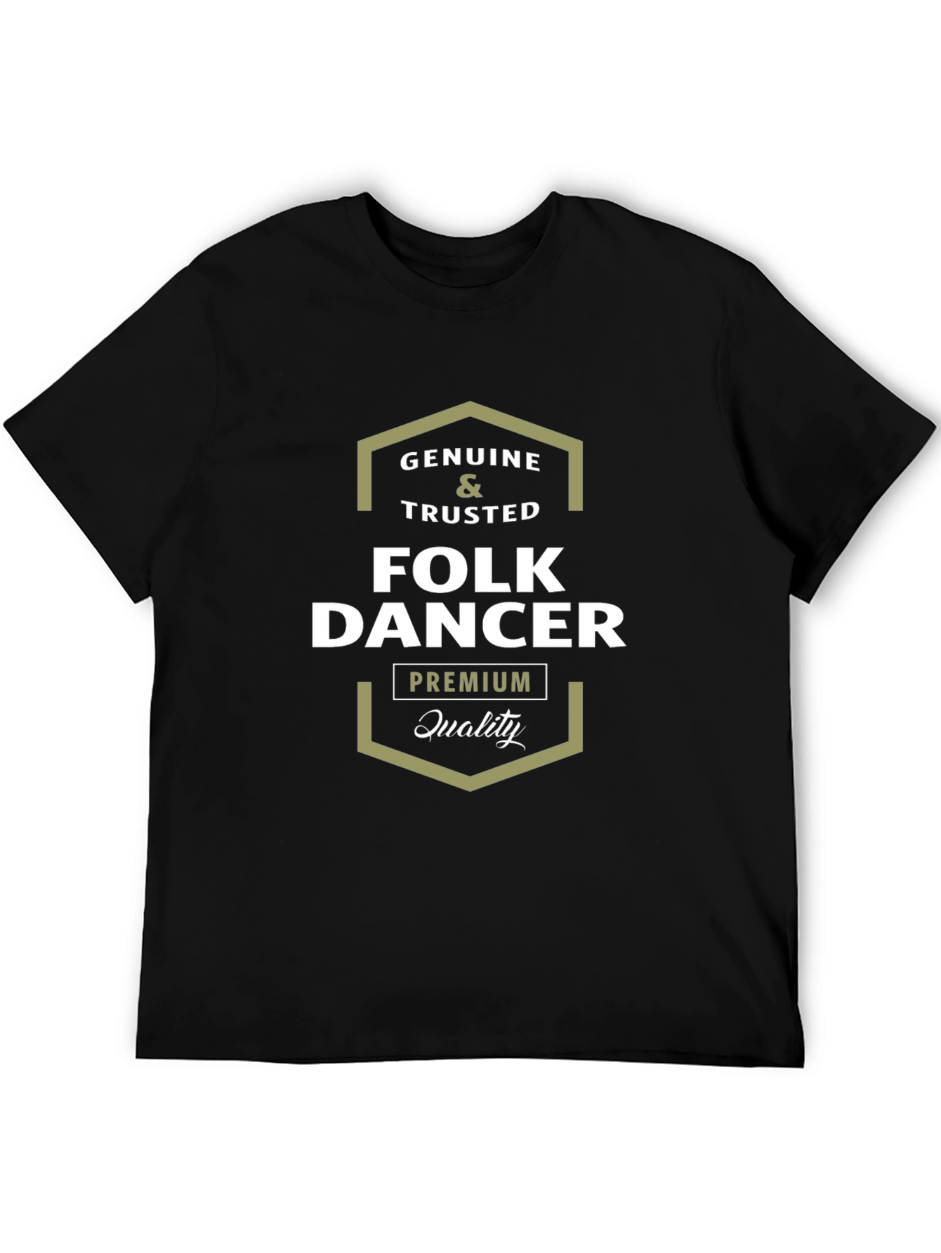 Black Genuine Folk Dancer Premium Quality T-Shirt view 5
