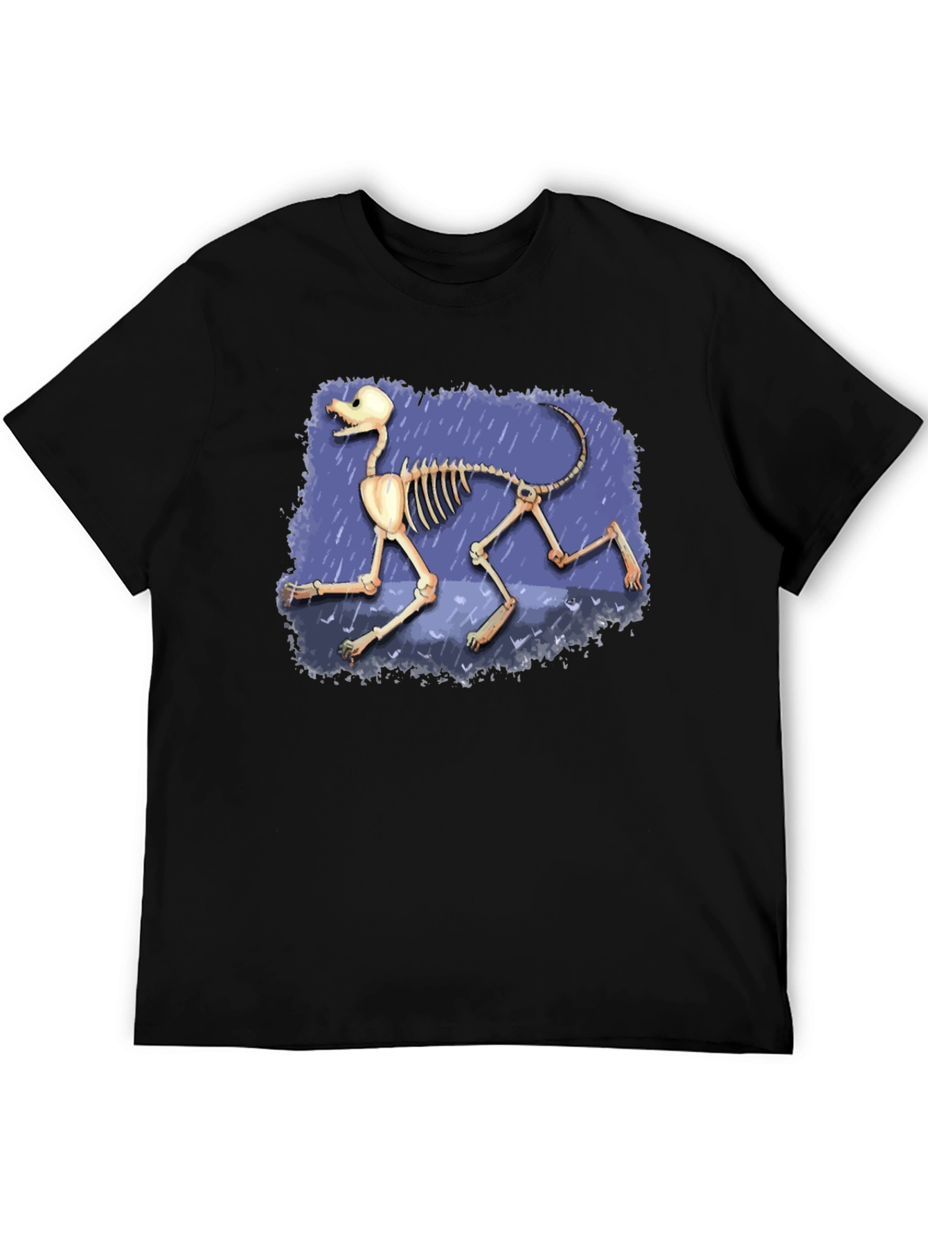 Black Dog Skeleton Graphic Tee - Black view 5