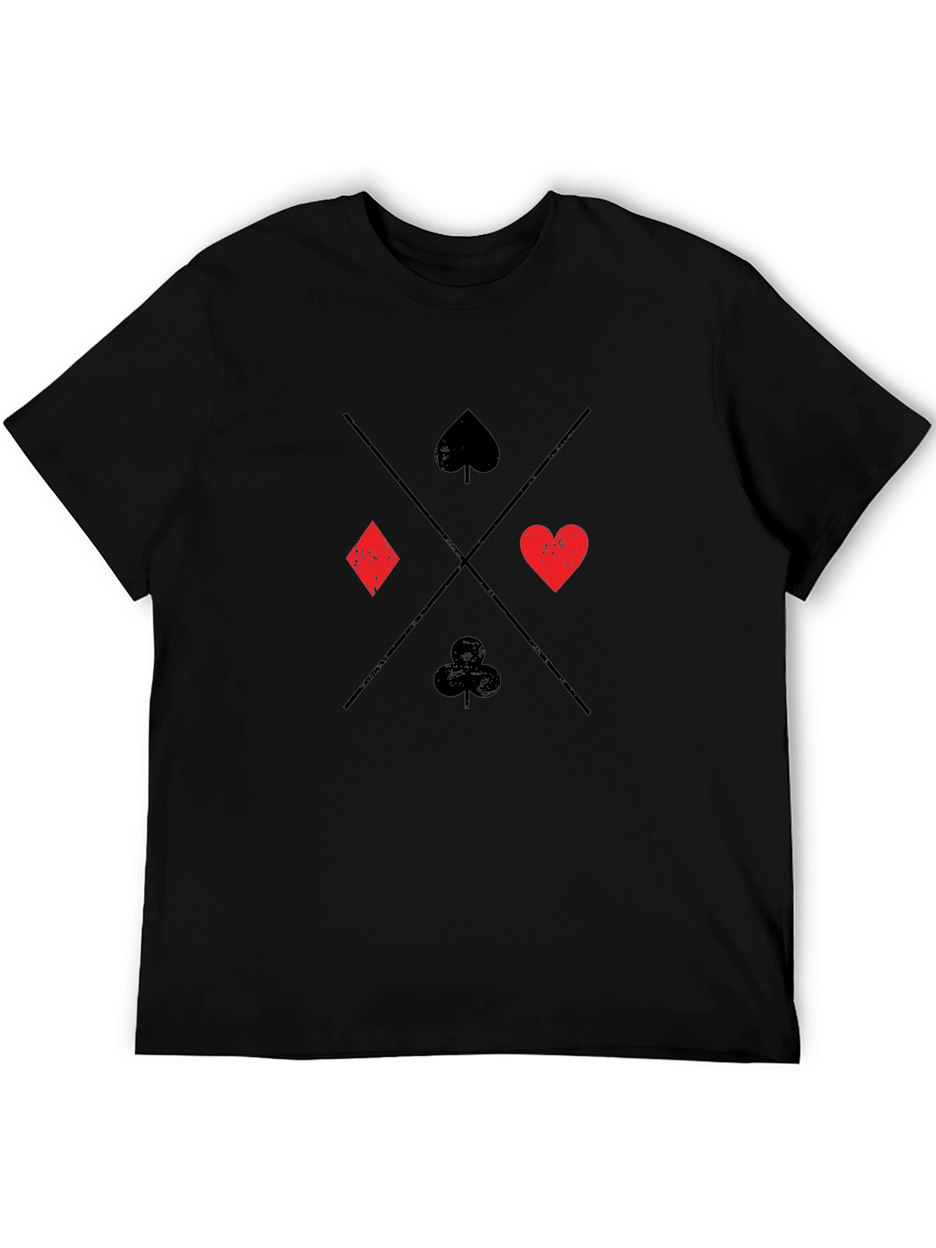 Black Ace Card Suit T-Shirt view 5