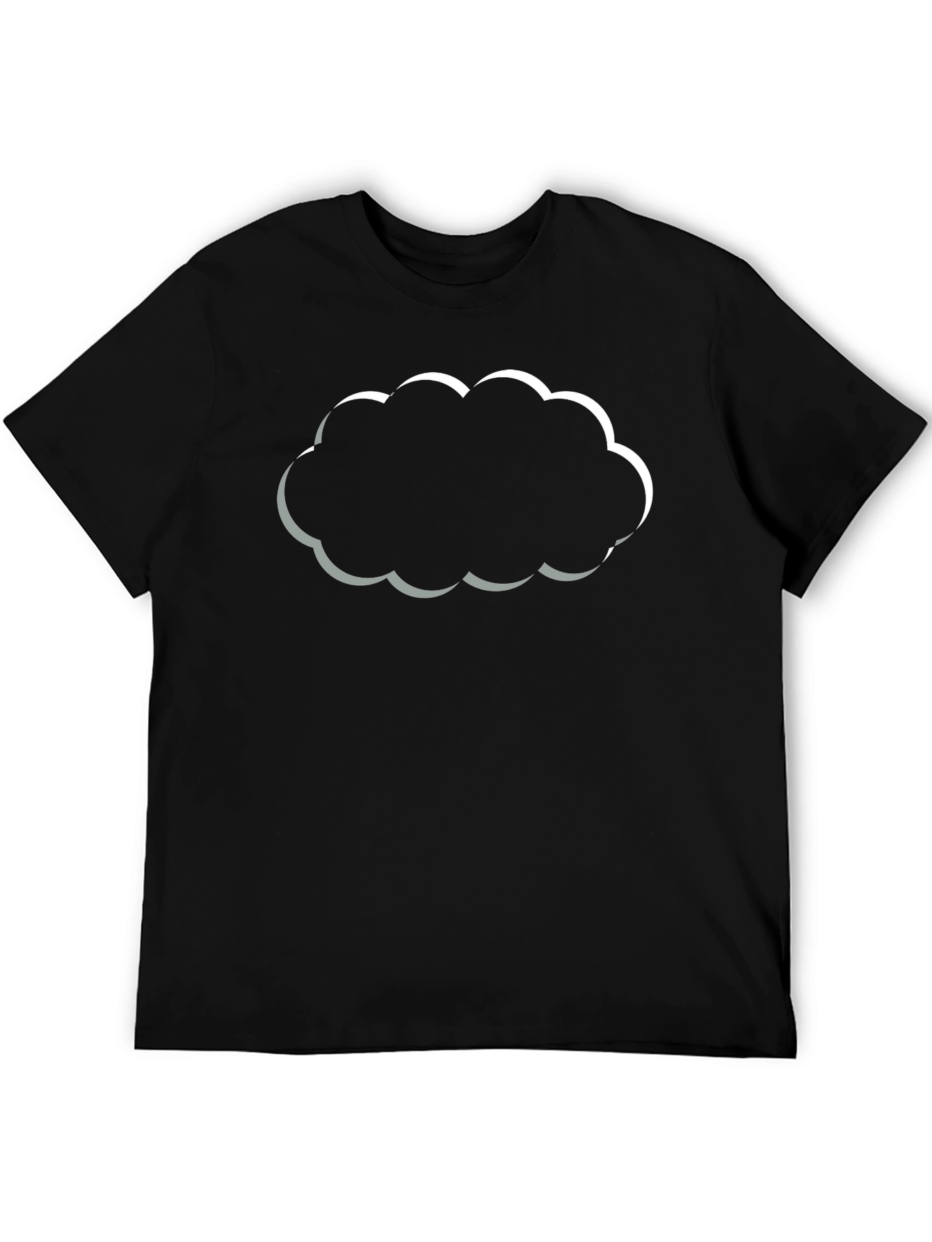 Black Cloud Graphic Black T-Shirt - Trendy & Stylish view 5