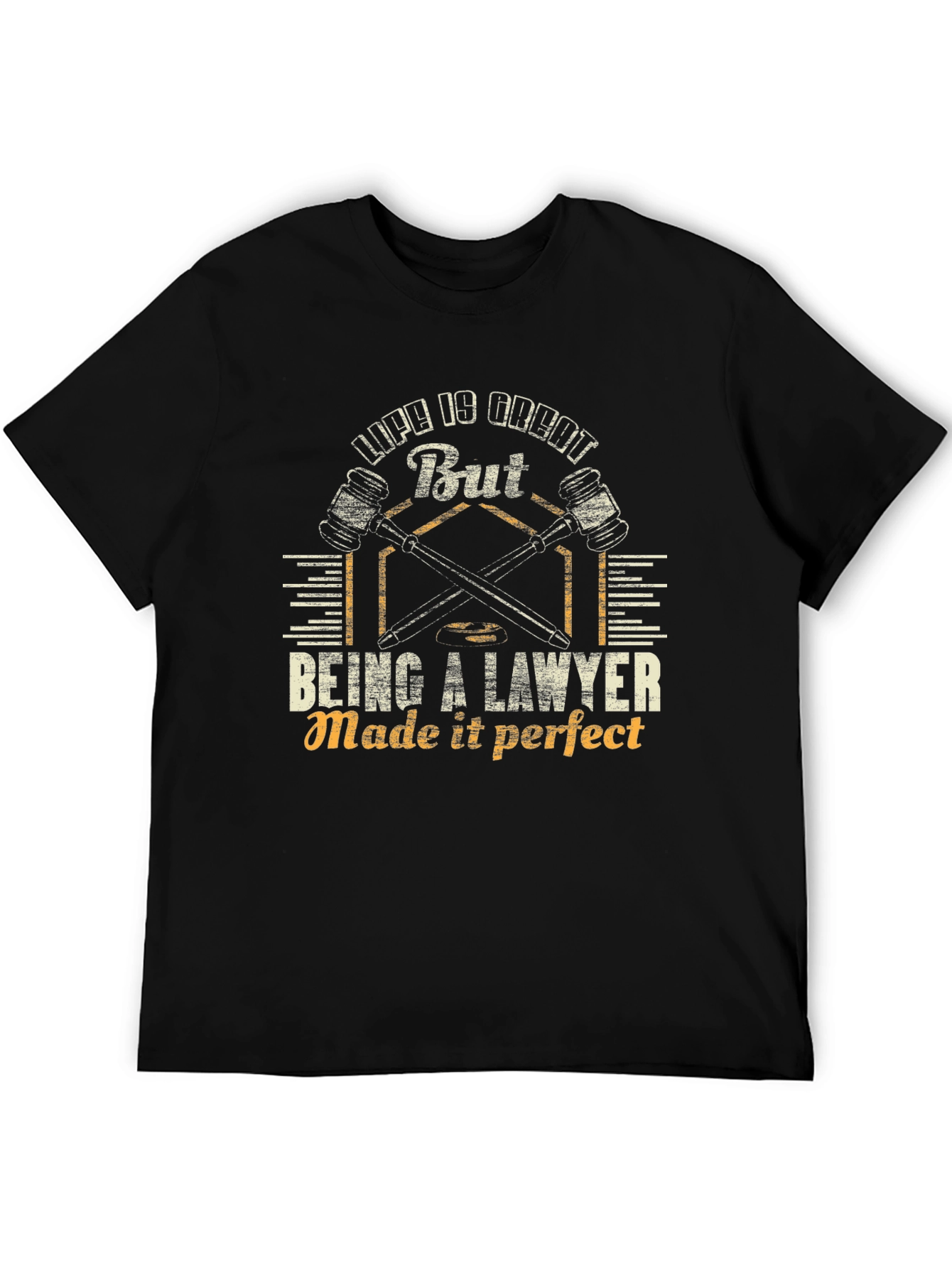 Black Lawyer Life T-Shirt - "Life is Great, But Being a Lawyer Made it Perfect" view 5