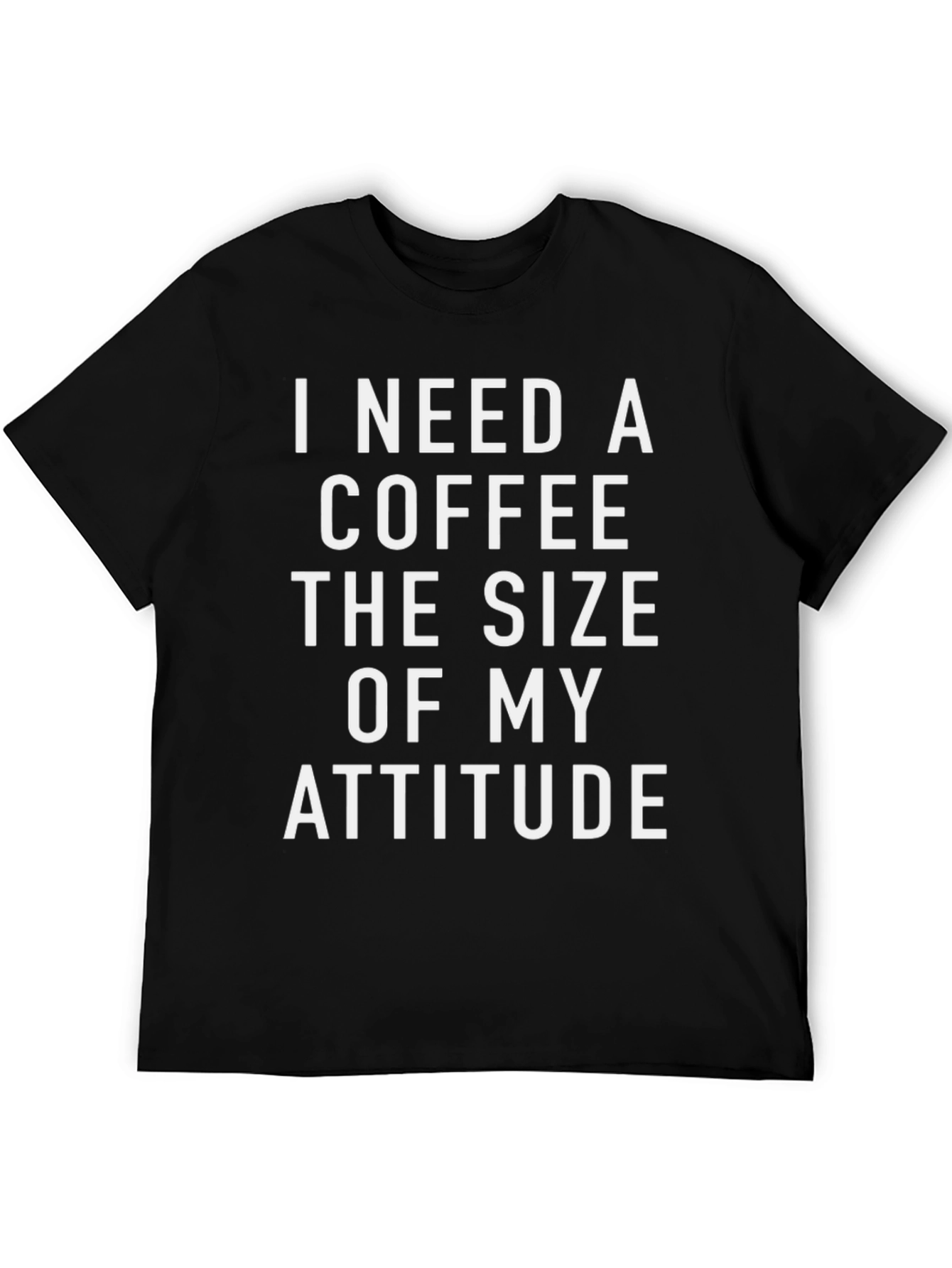 Coffee & Attitude Graphic T-Shirt - Black - 5