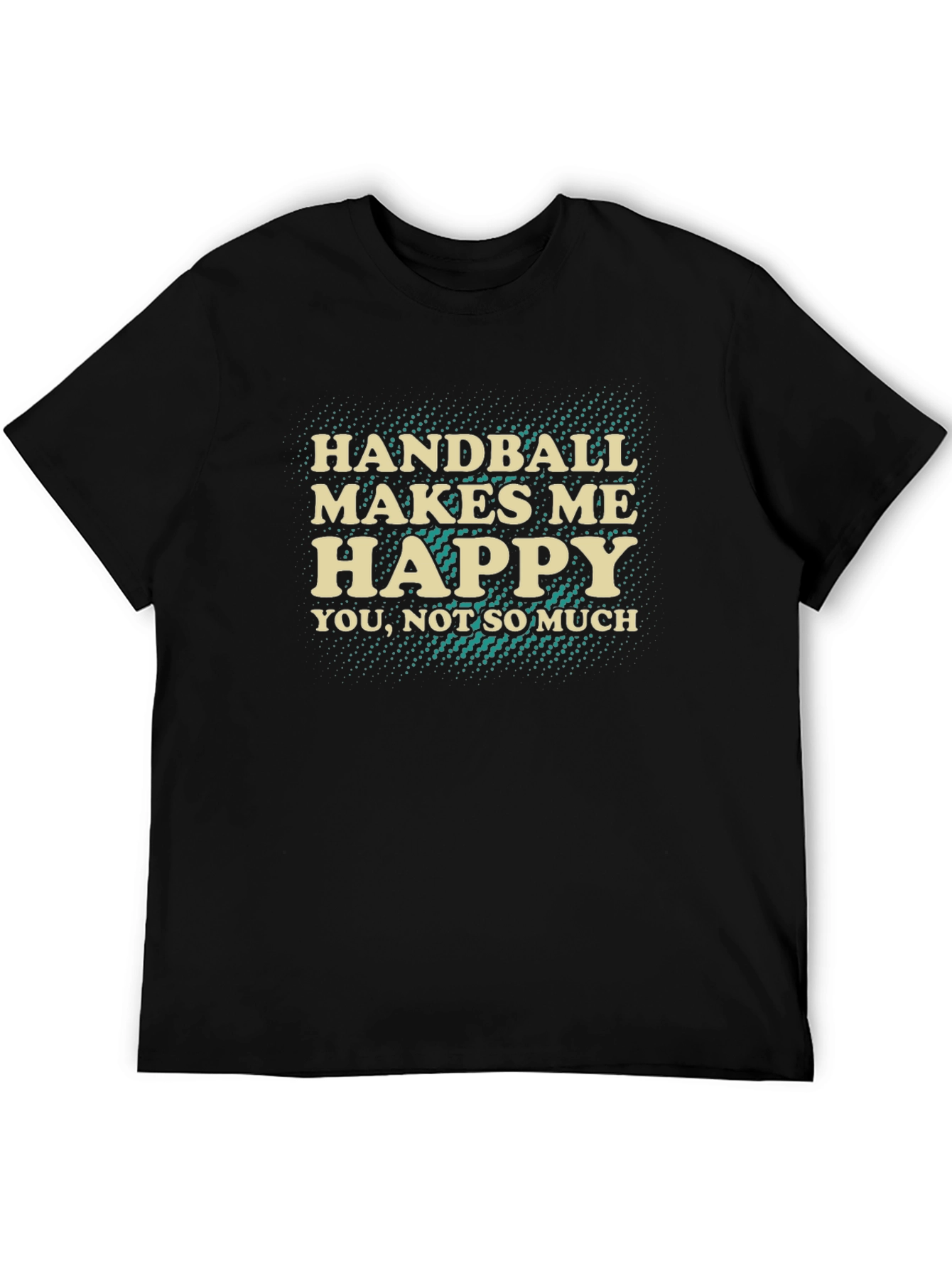 Black Handball Makes Me Happy Graphic Tee view 5