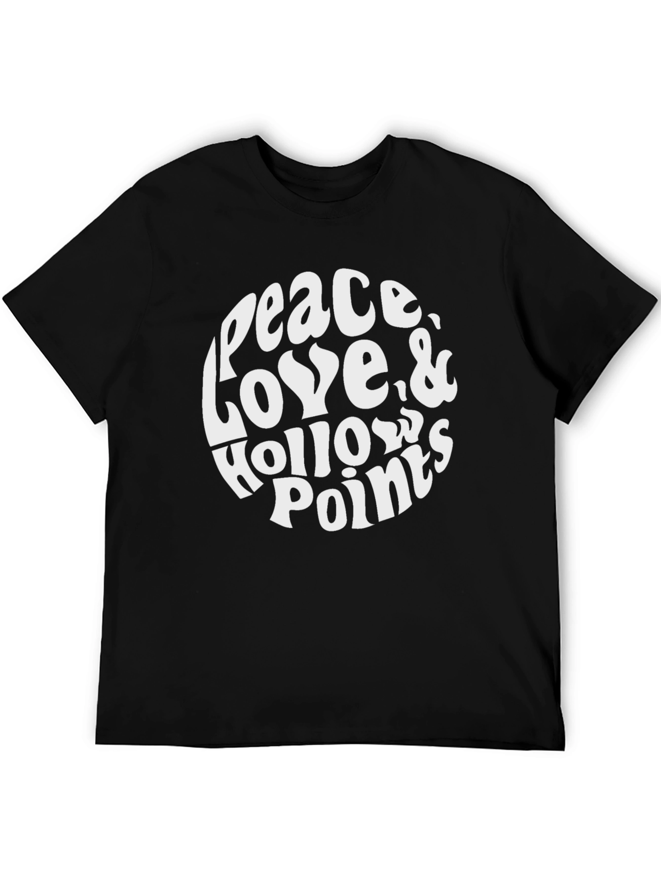 Black Peace Love & Hollow Points Graphic Tee view 5