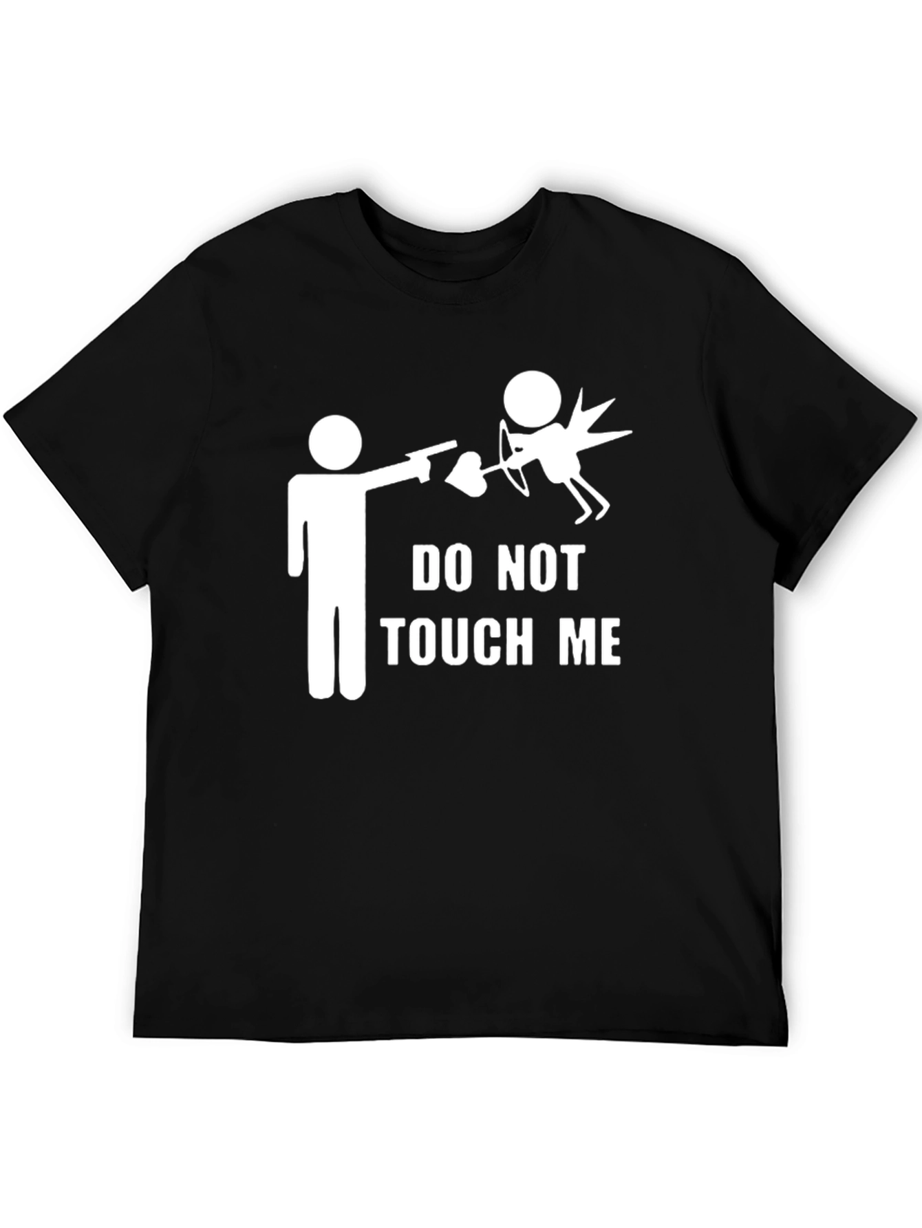 Black Do Not Touch Me Graphic Tee - Anti-Valentine's Humor view 5