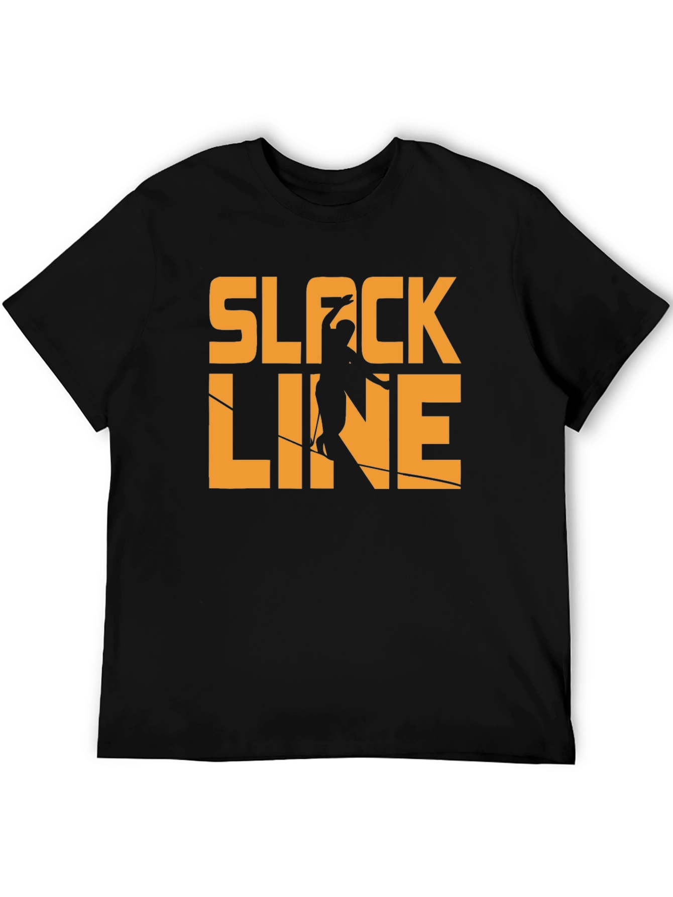 Black Slackline T-Shirt: Balance & Style view 5