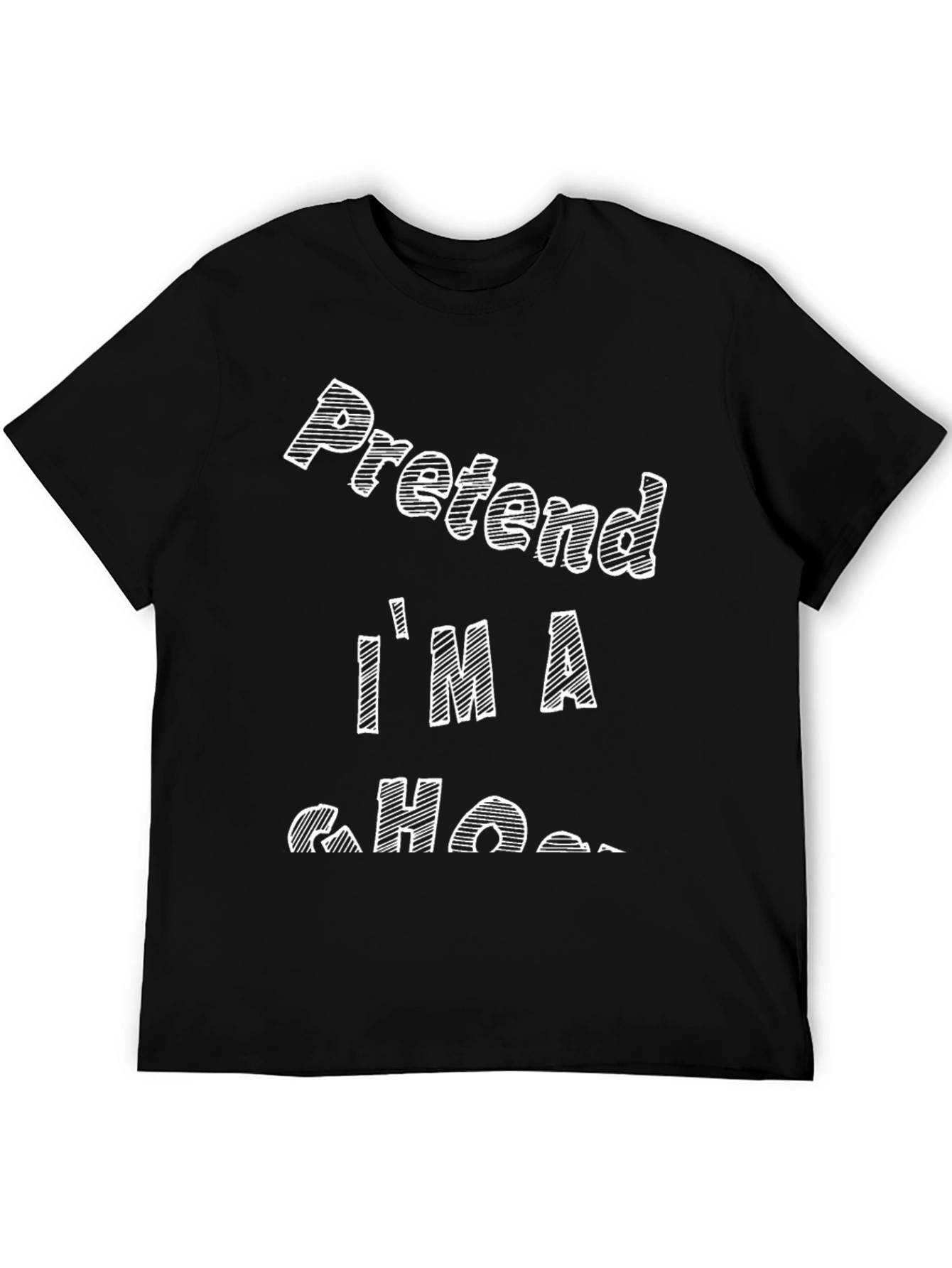 Black Pretend I'm A Ghost T-Shirt - Black view 5