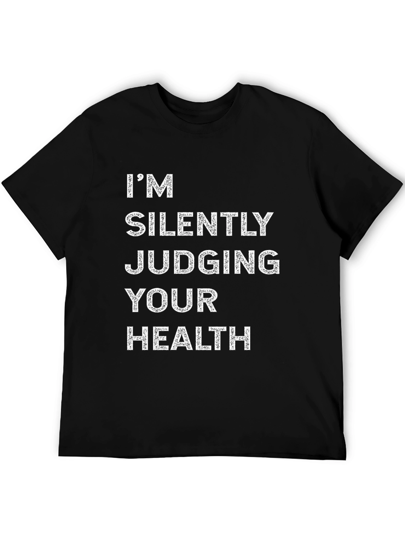 Black Silently Judging Health Graphic Tee view 5