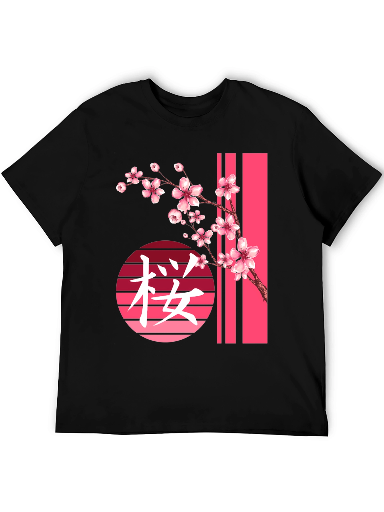 Black Sakura Blossom Graphic Tee view 5