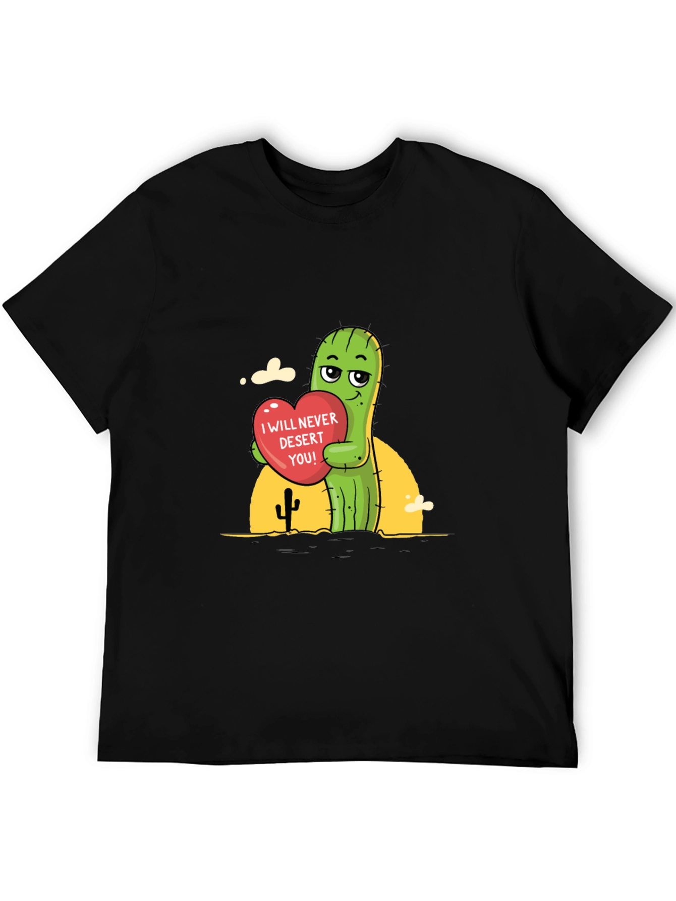 Black Cactus Love T-Shirt - 'I Will Never Desert You!' view 5