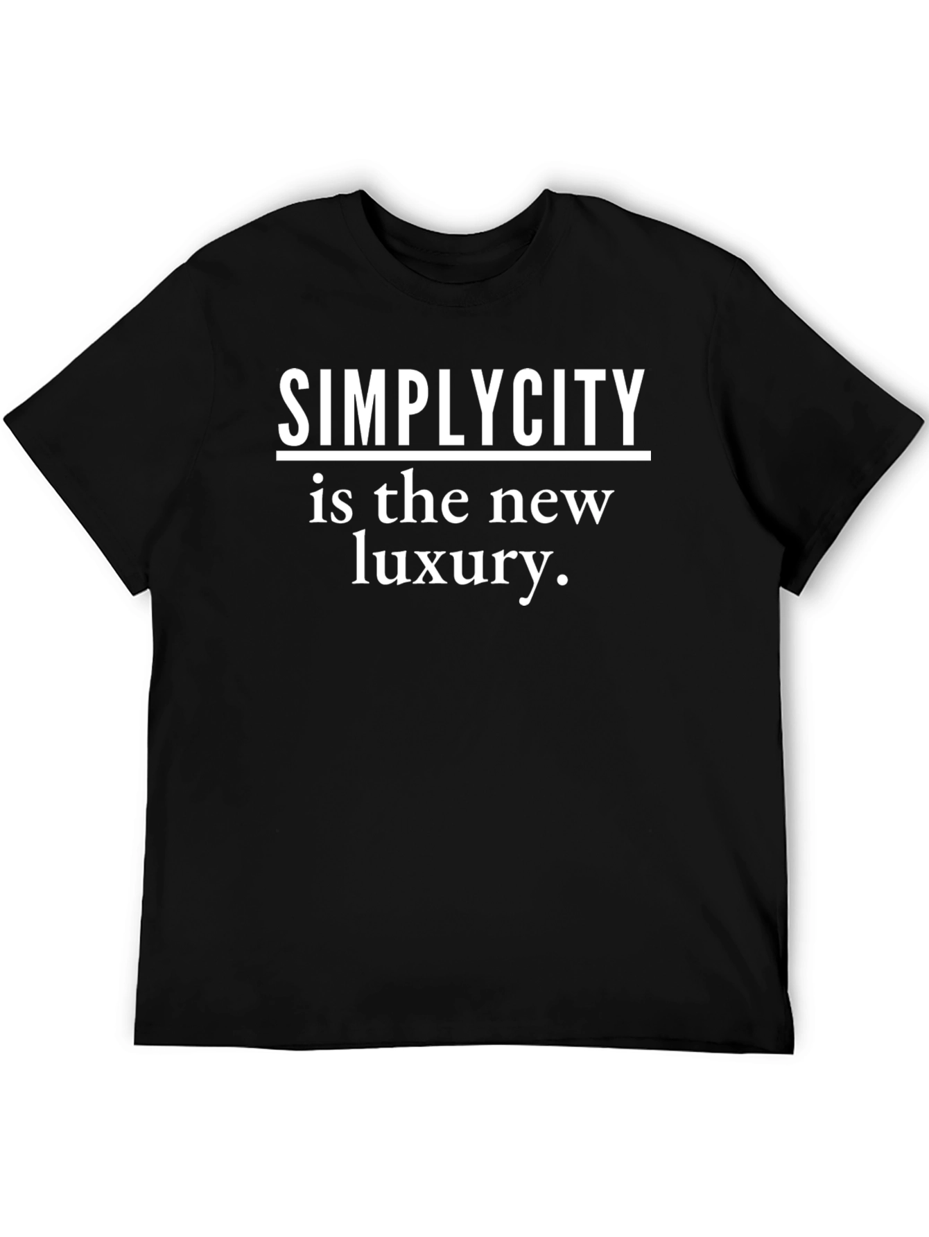 Black Simplicity is Luxury T-Shirt - Stylish Minimalist Tee view 5