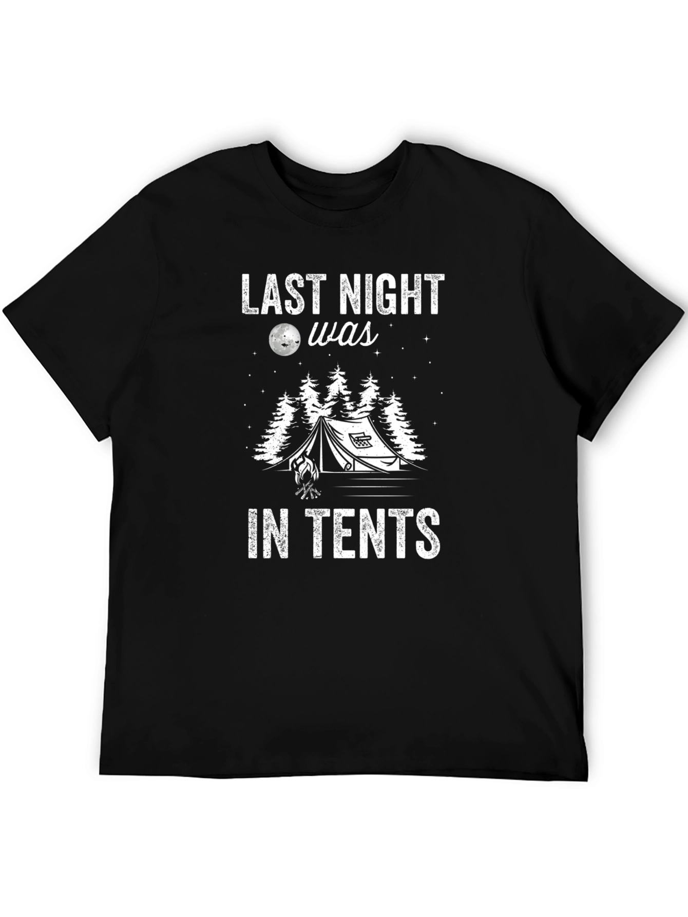 Black Last Night In Tents Graphic Tee view 5