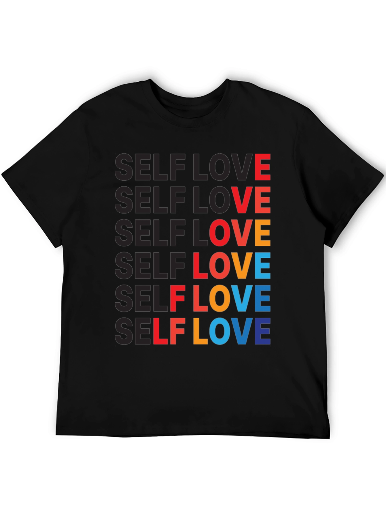 Black Self Love Graphic Tee - Bold & Colorful view 5