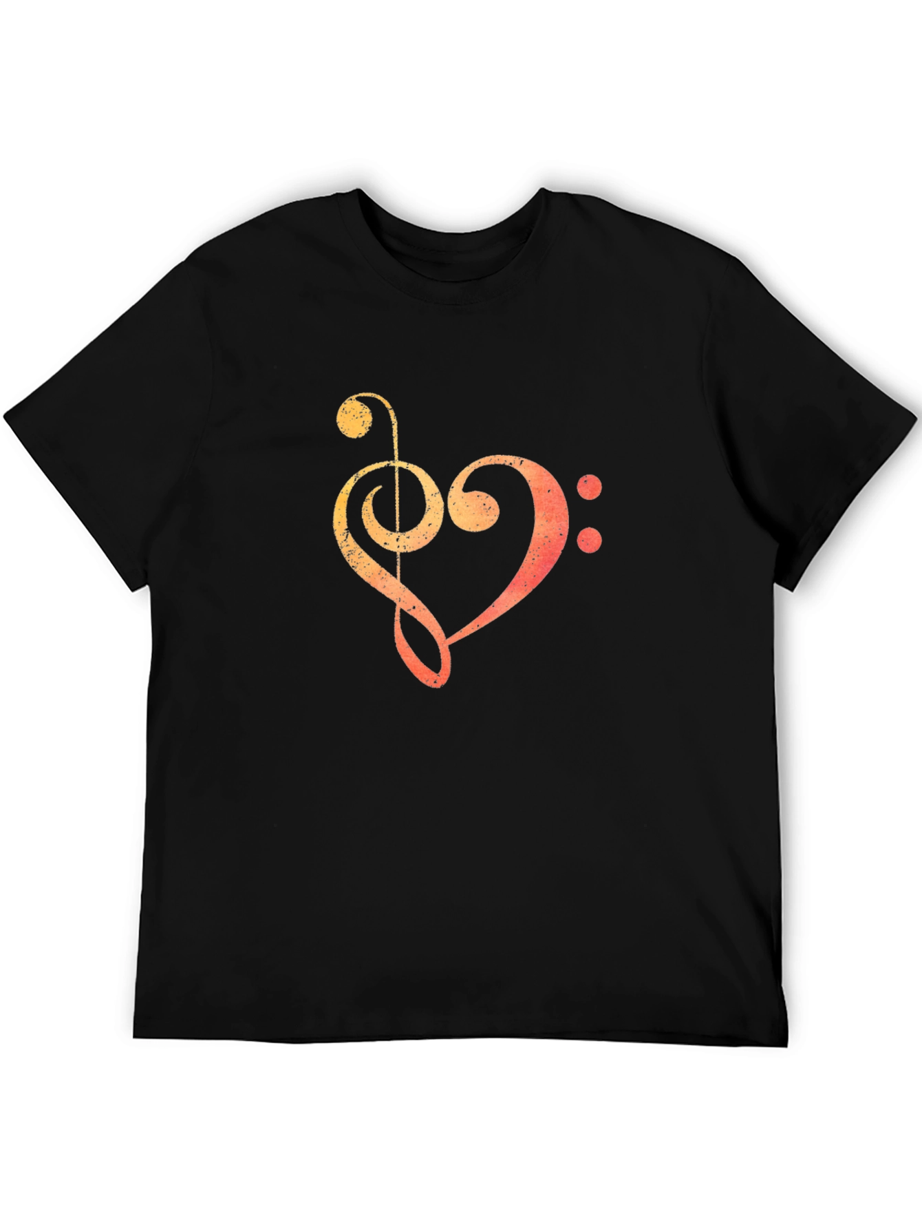 Black Music Heartbeat T-Shirt - Black Graphic Tee view 5