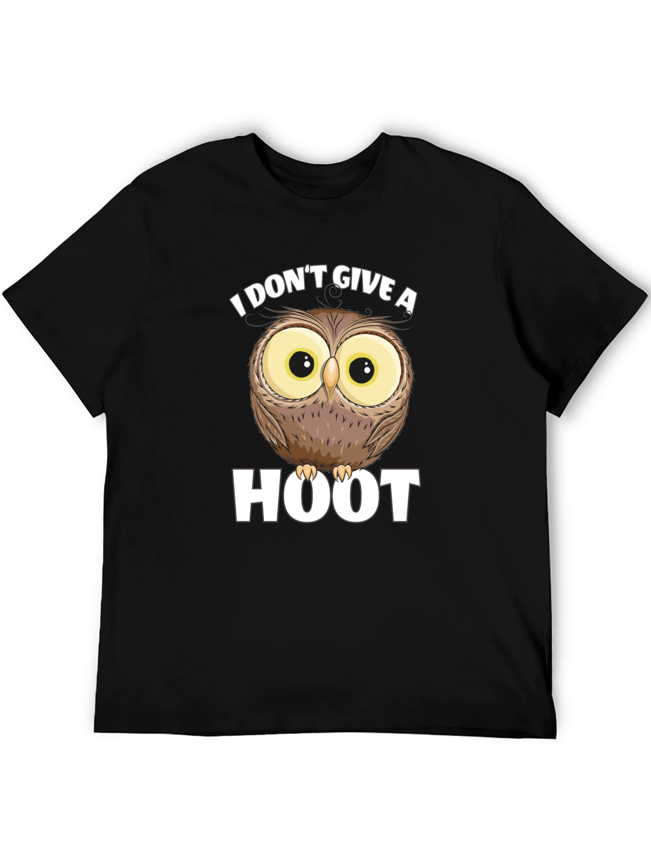 Black I Don't Give A Hoot Owl Graphic T-Shirt view 5