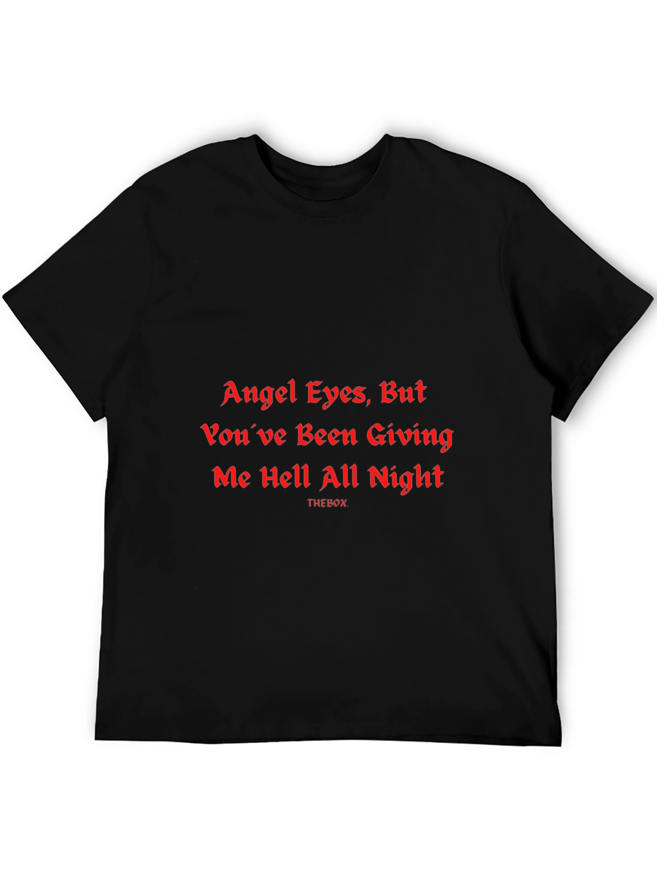 Black Angel Eyes Graphic Print Black T-Shirt view 5