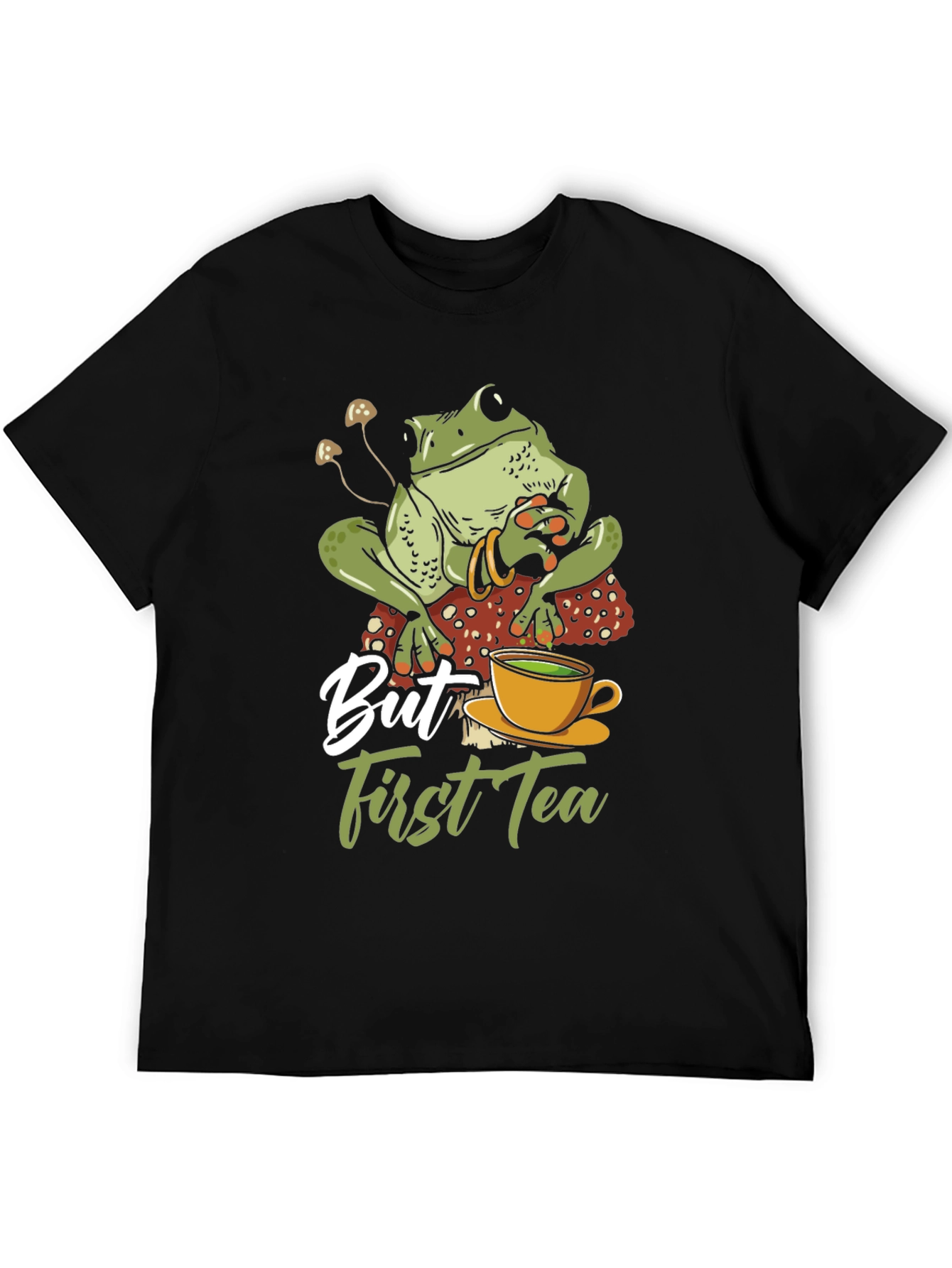 Black Frog Tea T-Shirt - But First Tea view 5