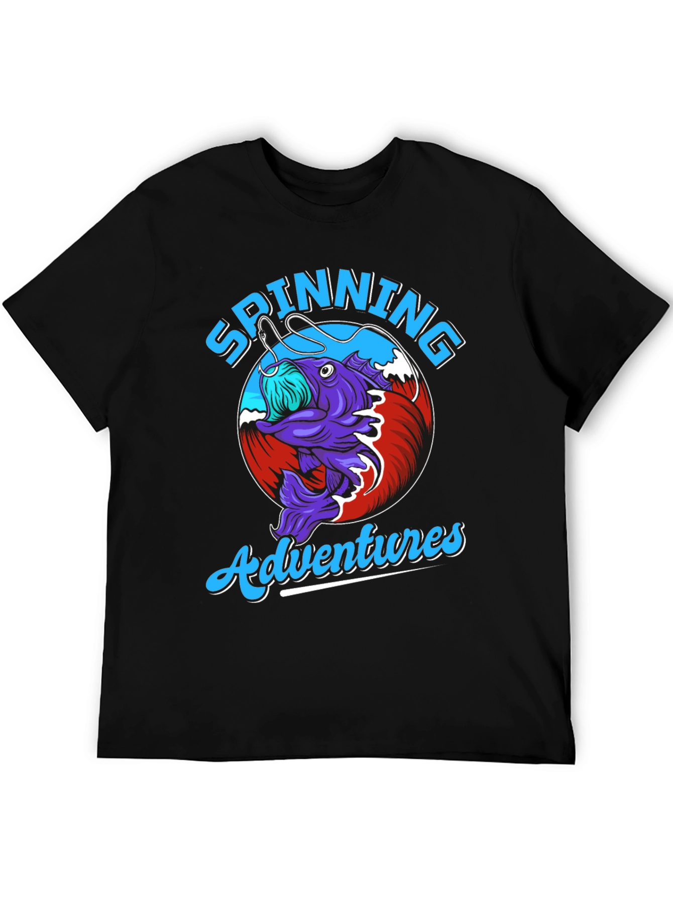 Spinning Adventures Fishing T-Shirt - Unique Design - 5