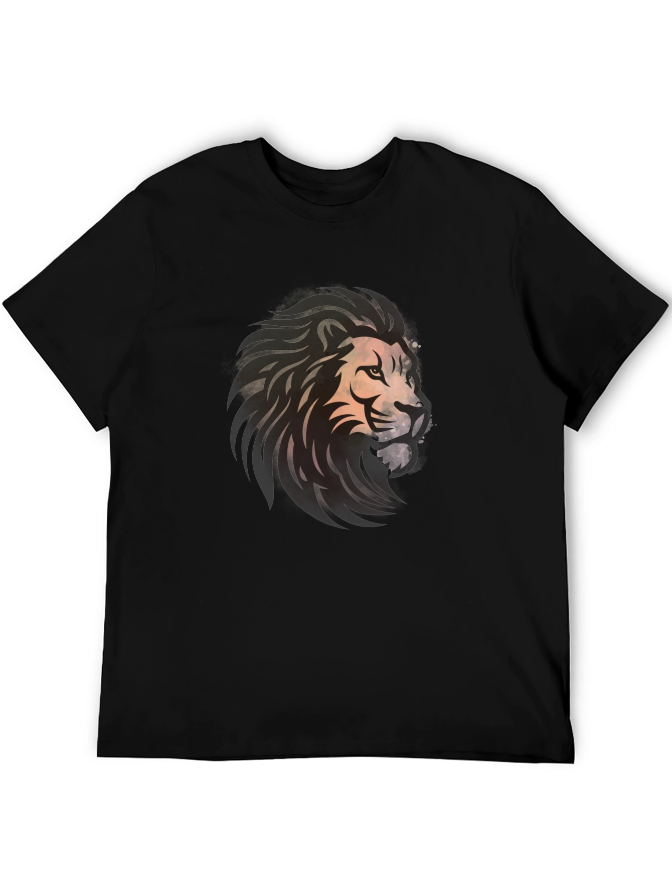 Black Lion Graphic Black T-Shirt - Bold Artistic Design view 5